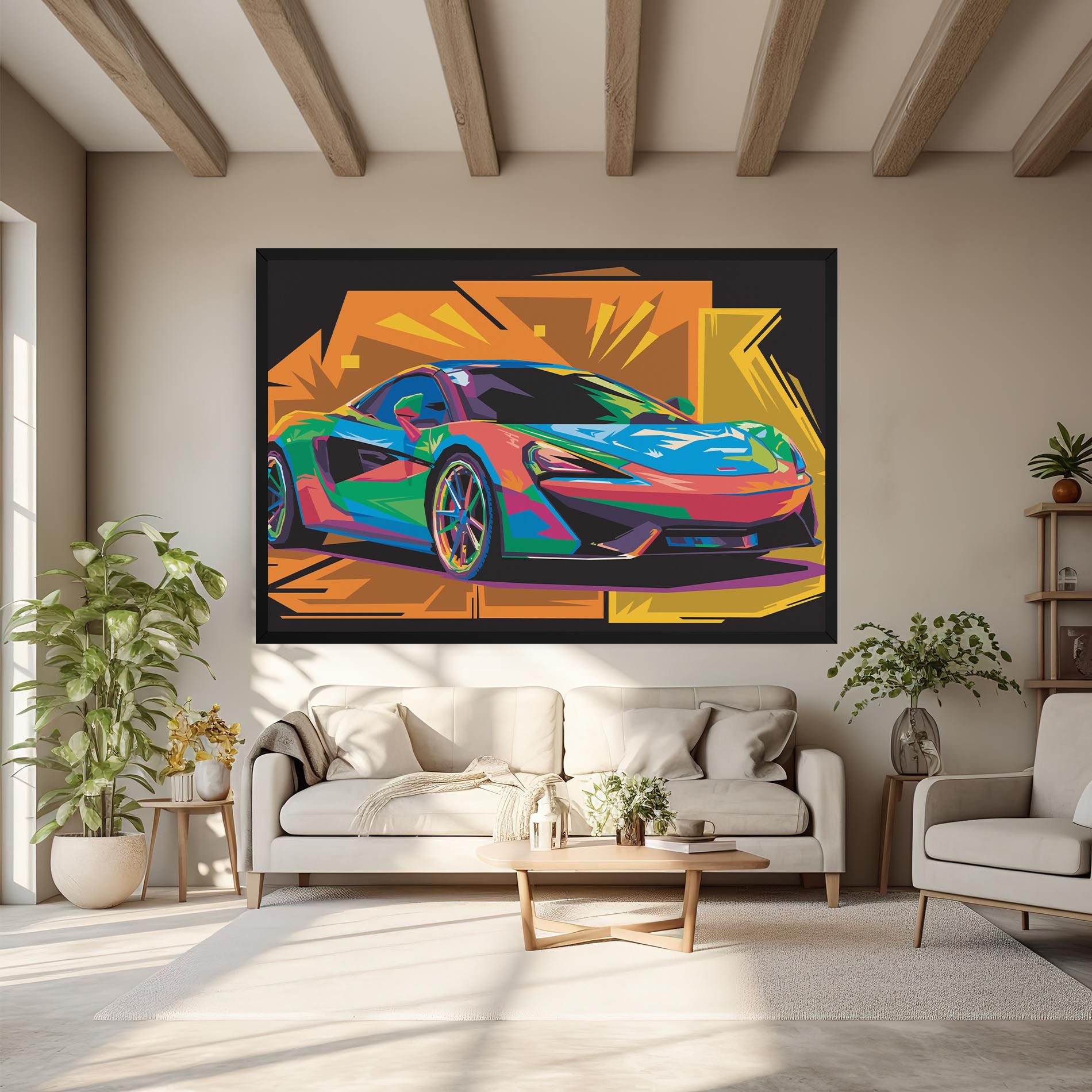 Colorful Sport Car mockup 6