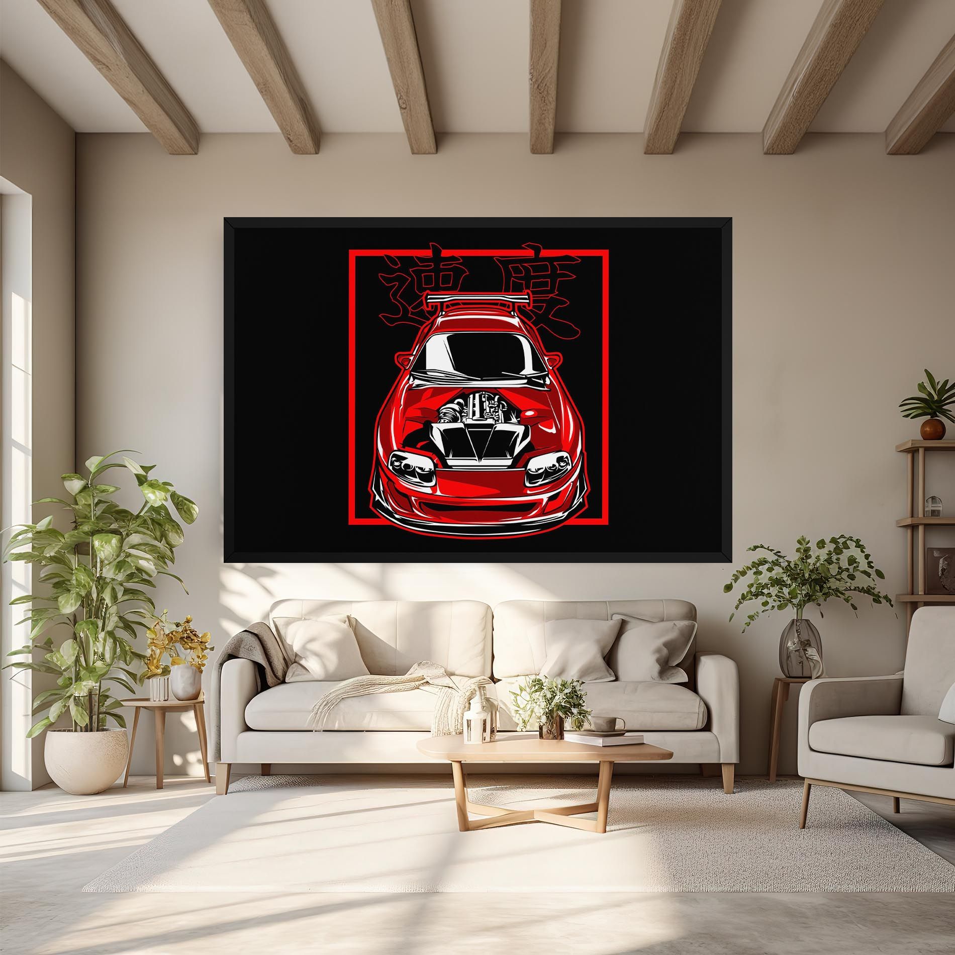 Japanese Red Car mockup 6