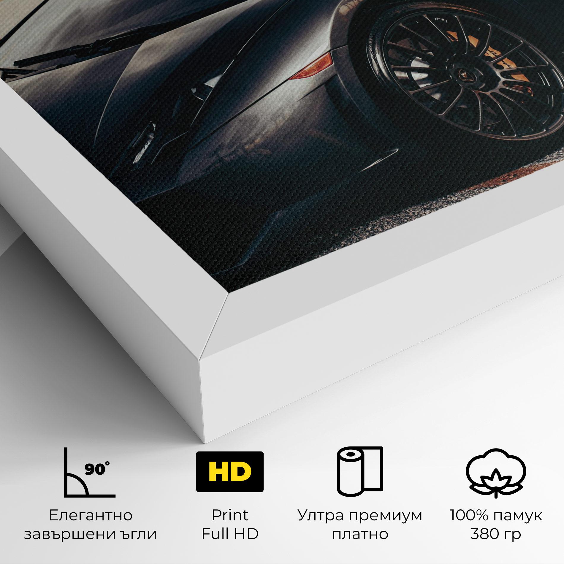 Картина на платно Black Lambo Sea mockup 4