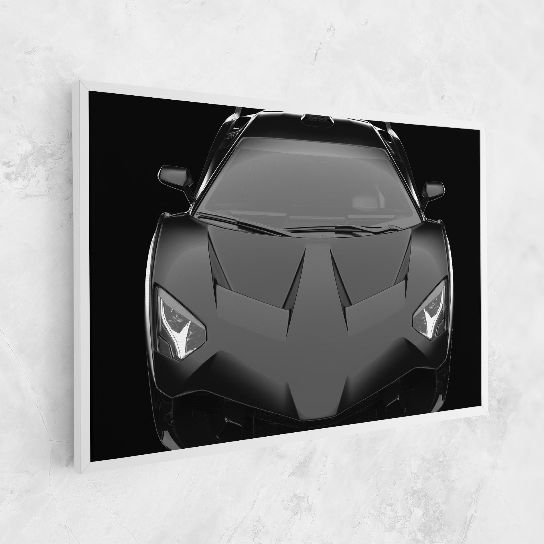 Картина на платно Black Matte Lambo mockup 1