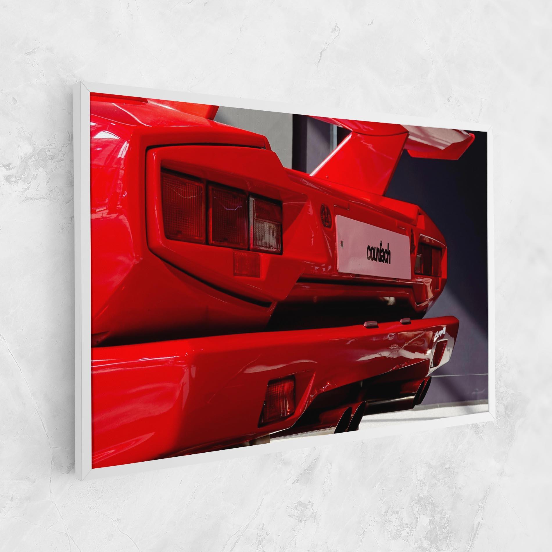 Картина на платно Red Rear Countach mockup 1