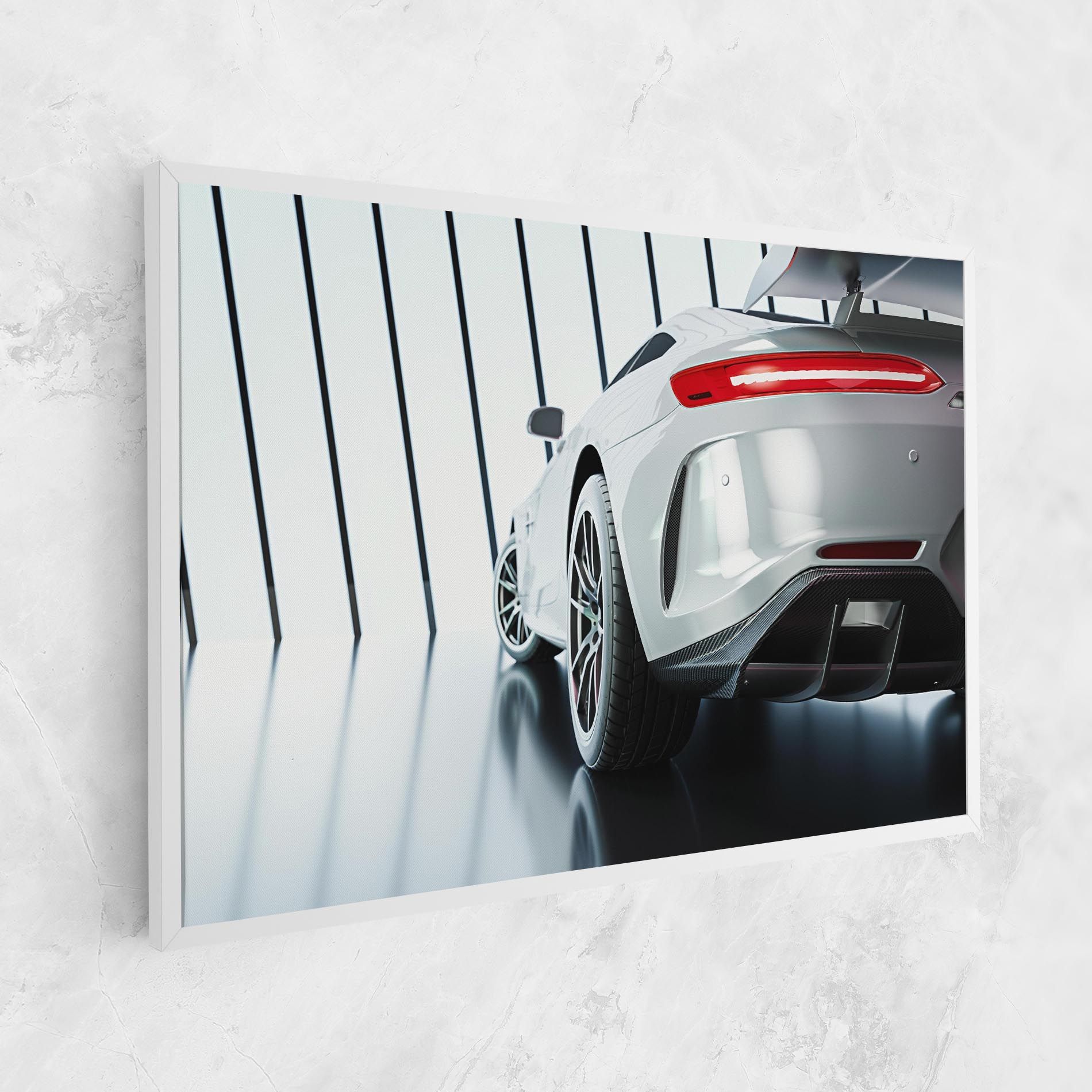 White Mercedes Amg mockup 1