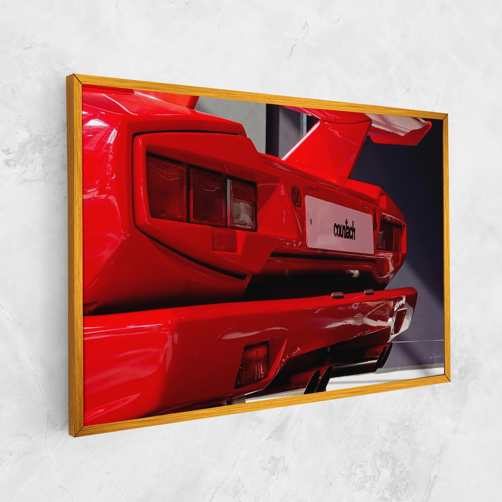 Картина на платно Red Rear Countach mockup 1