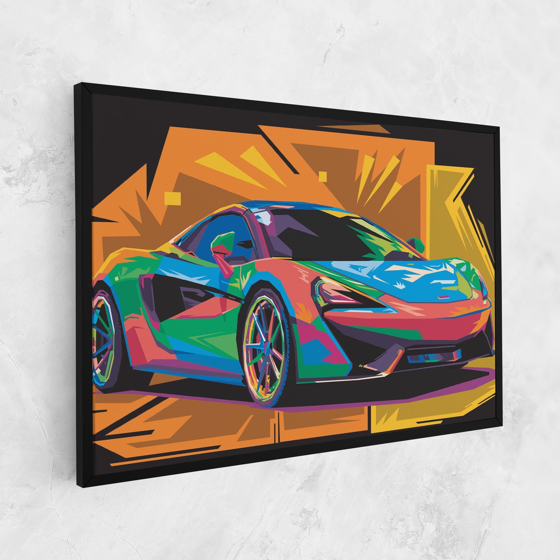 Colorful Sport Car mockup 1