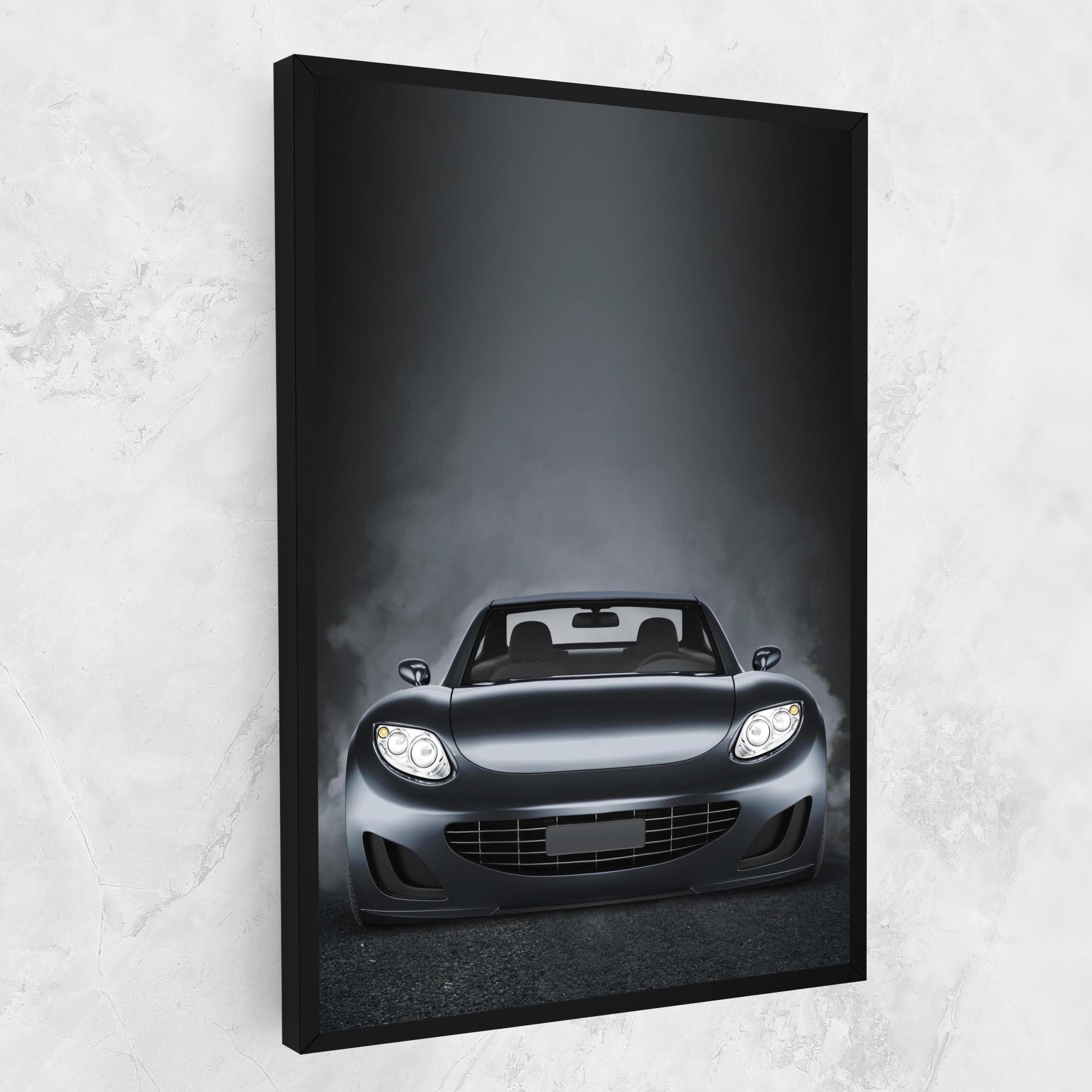 Картина на платно Black Front Car mockup 1