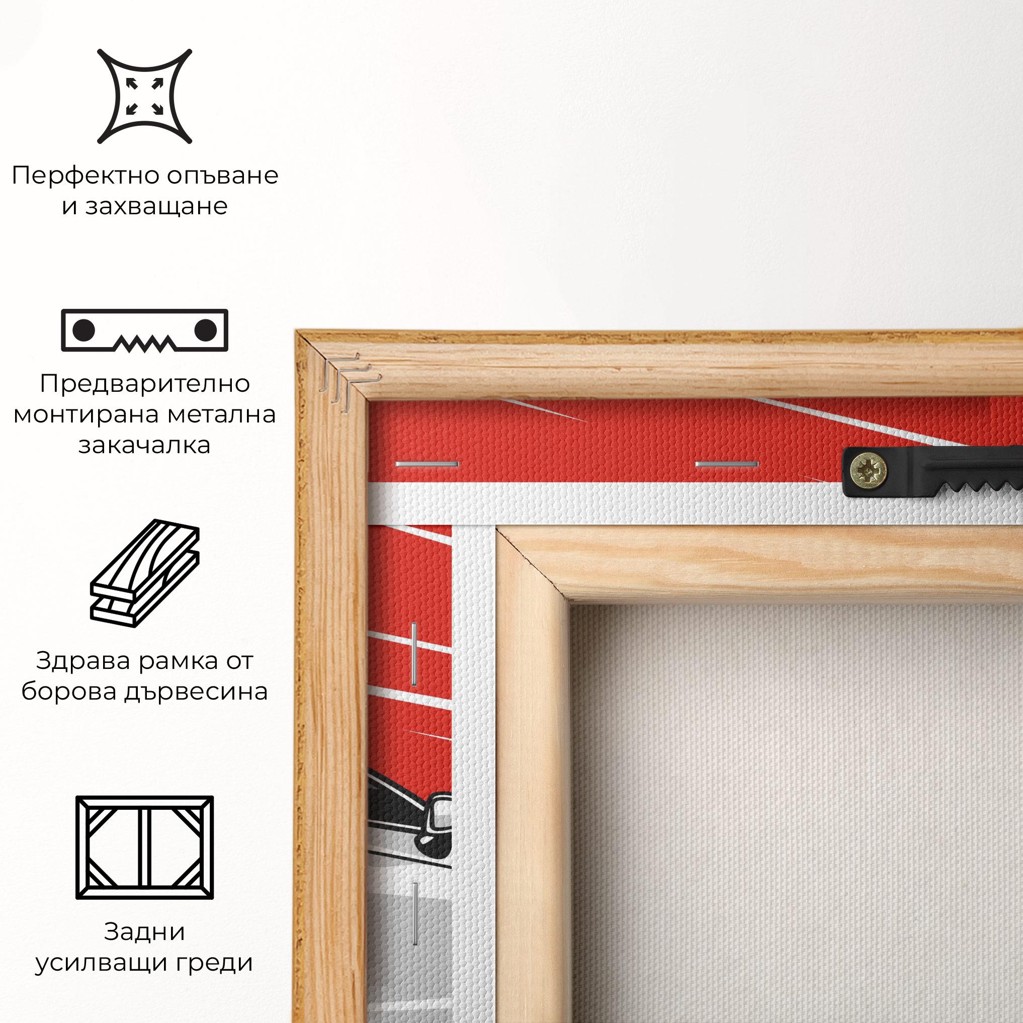 Картина на платно Grey Gtr Car mockup 5