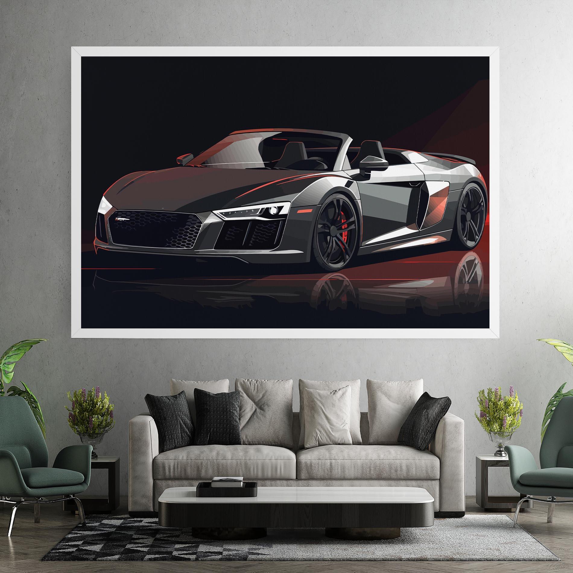 Картина на платно Cool Grey Car mockup 7