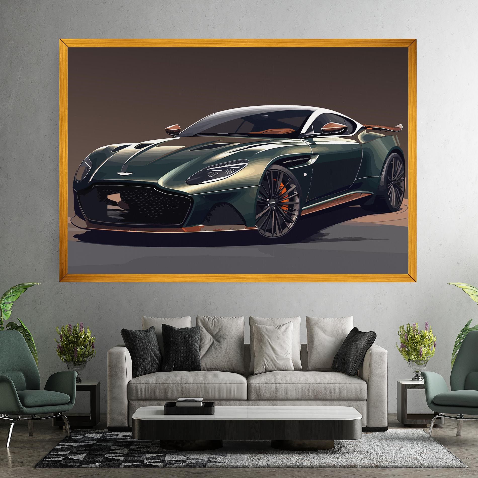 Dark Green Car mockup 7