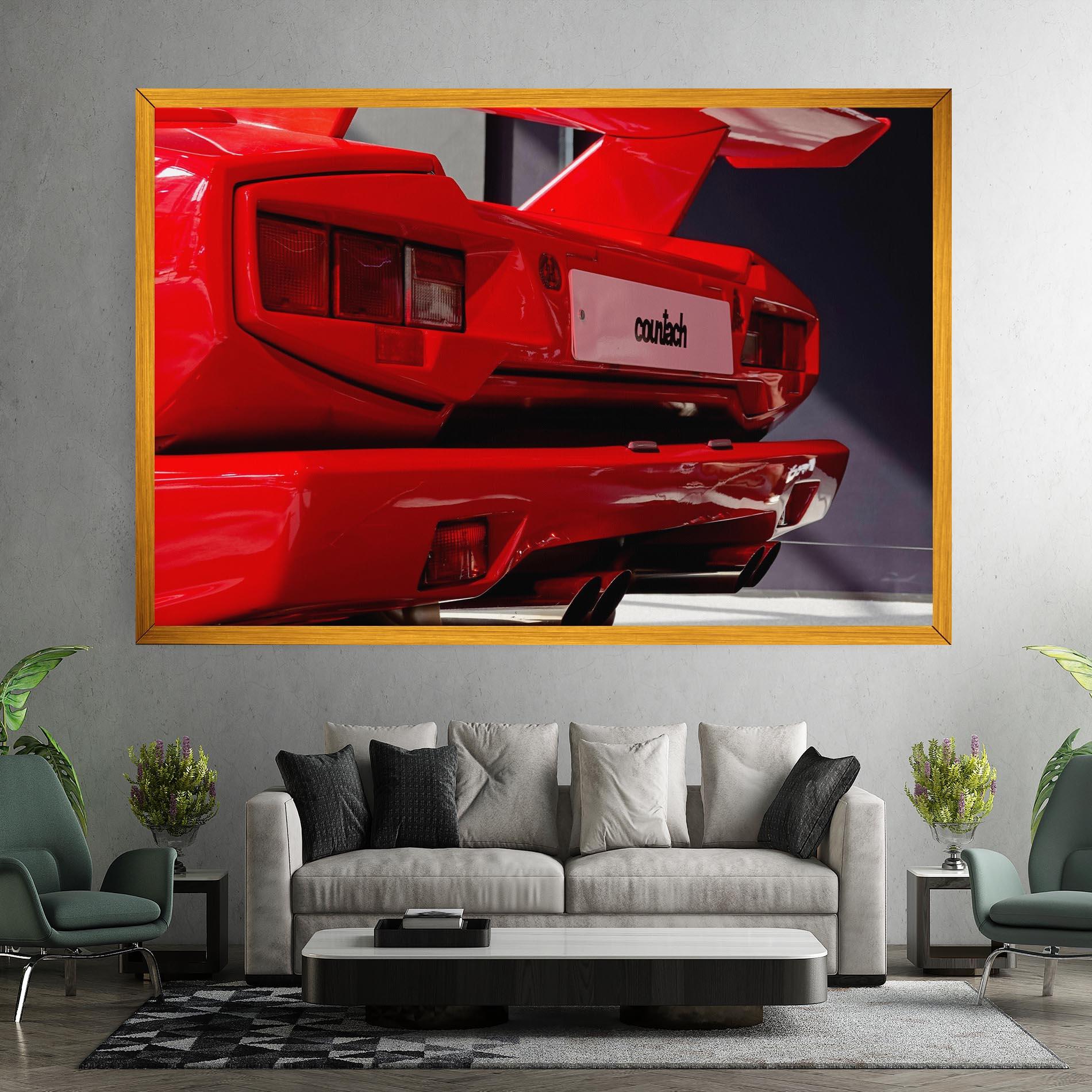 Картина на платно Red Rear Countach mockup 7