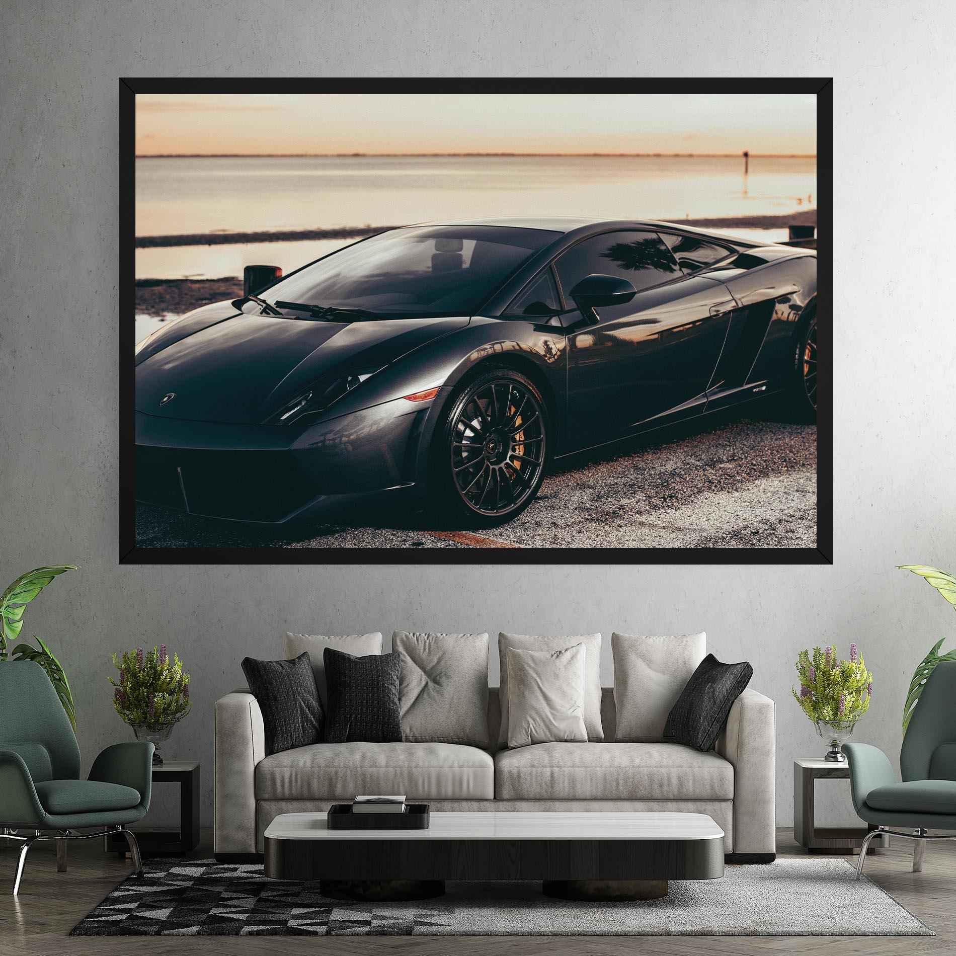 Картина на платно Black Lambo Sea mockup 7