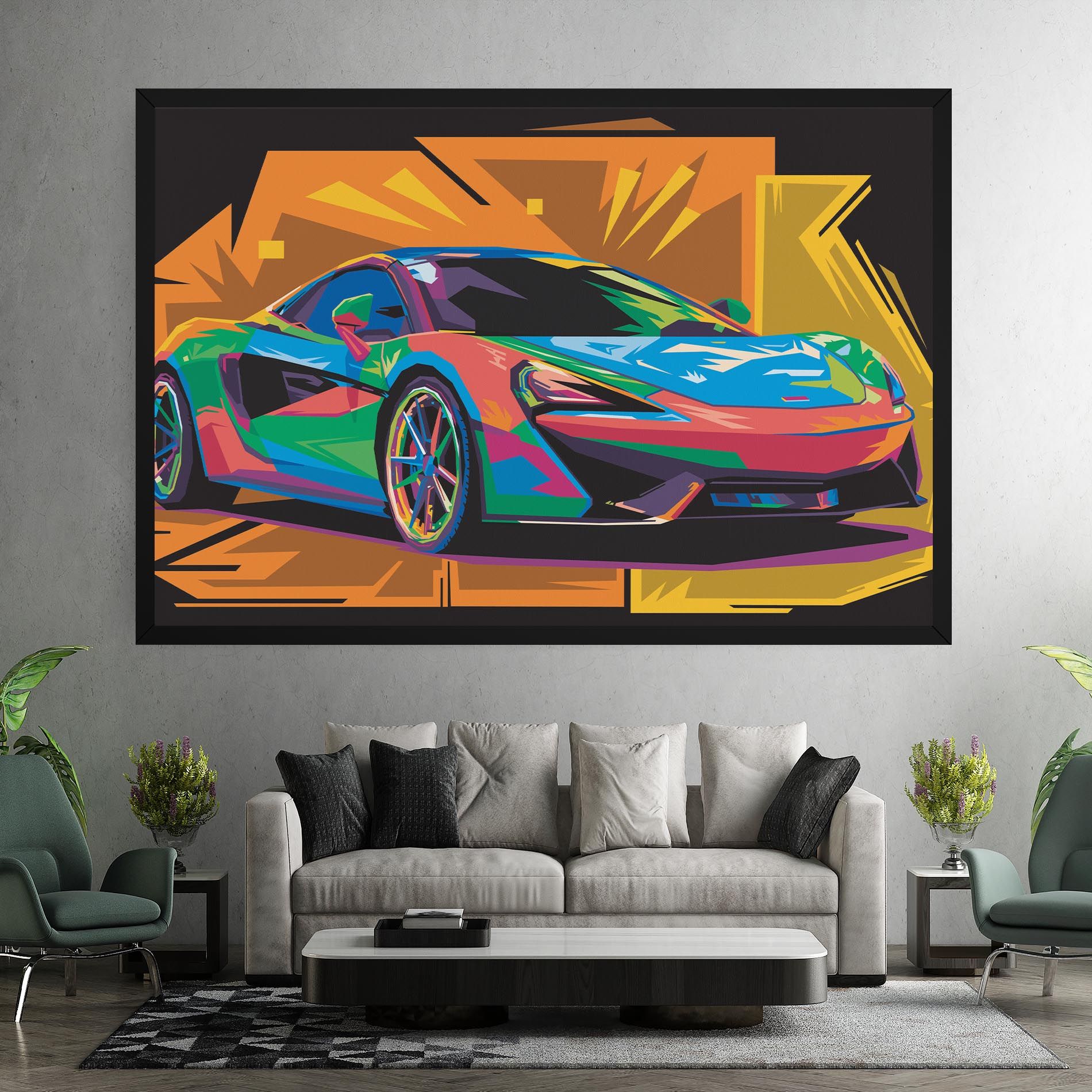 Colorful Sport Car mockup 7