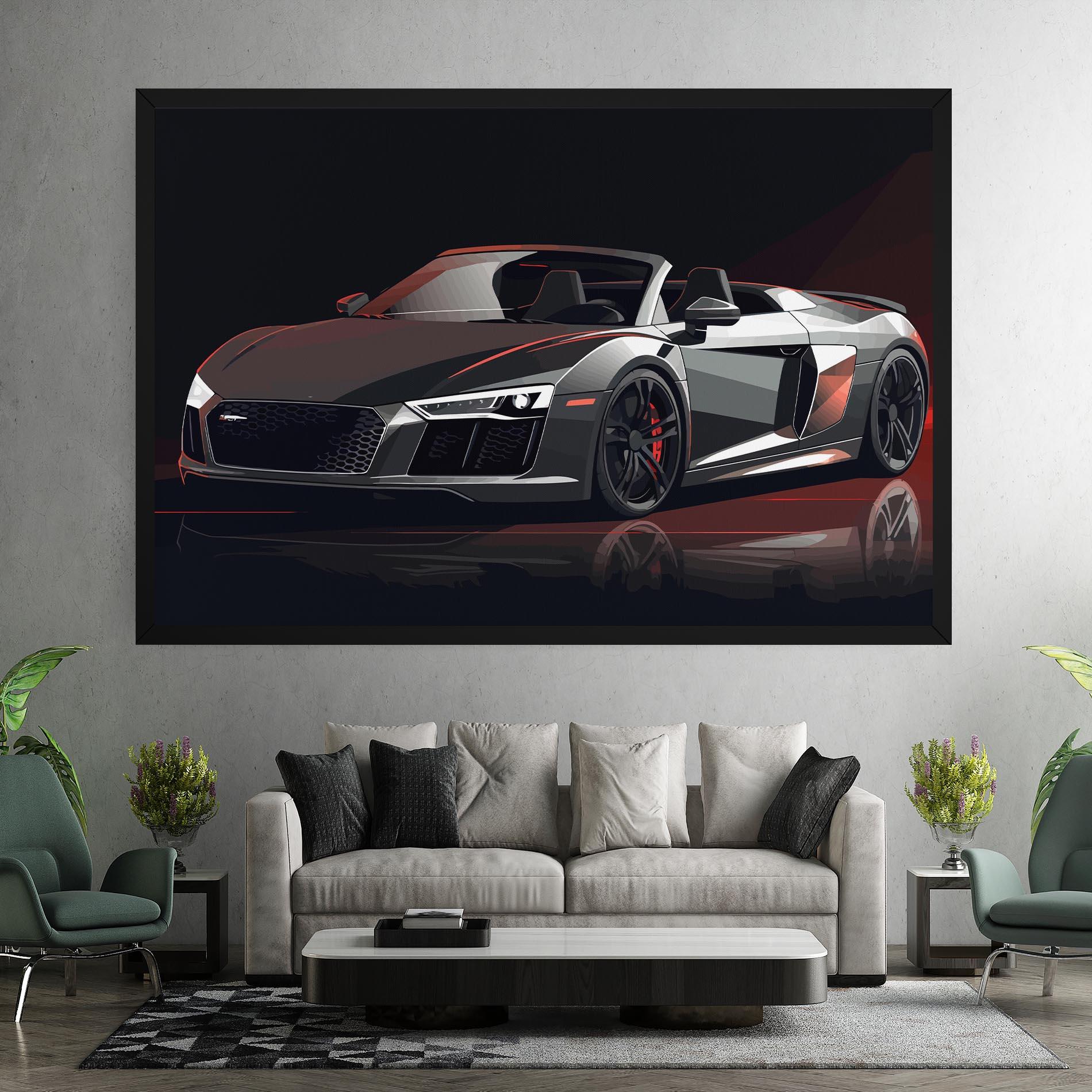 Картина на платно Cool Grey Car mockup 7