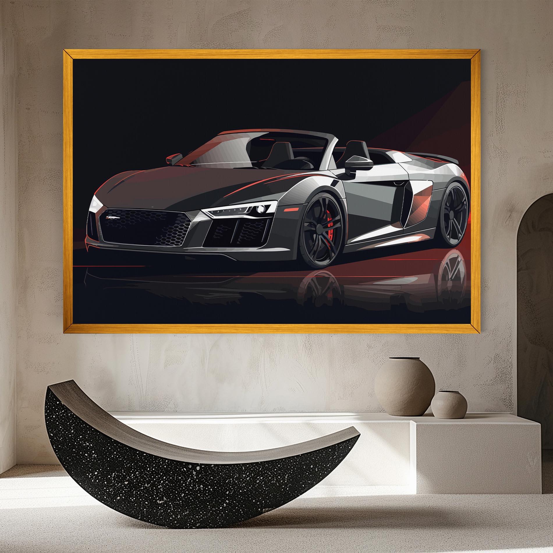 Картина на платно Cool Grey Car mockup 8