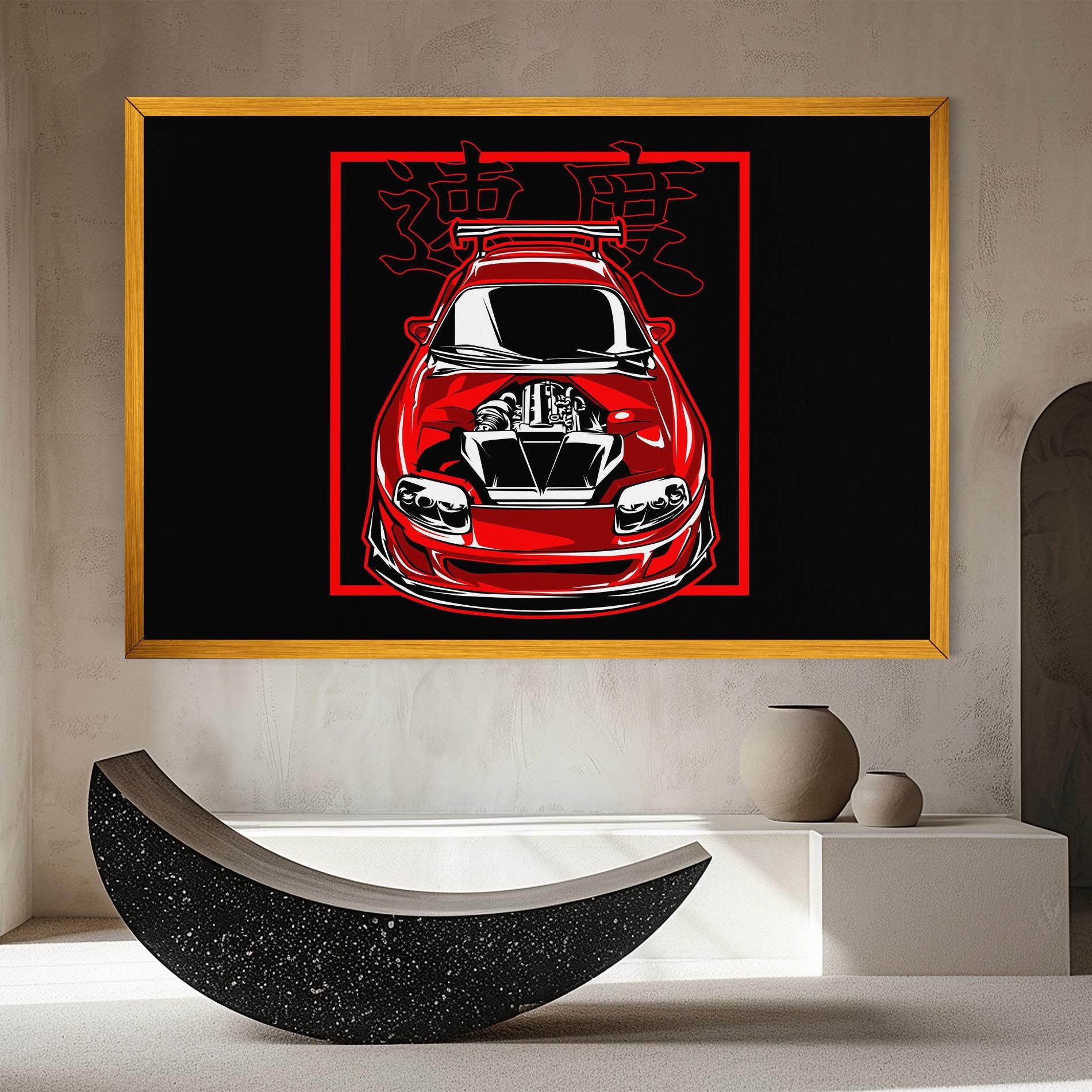 Japanese Red Car mockup 8