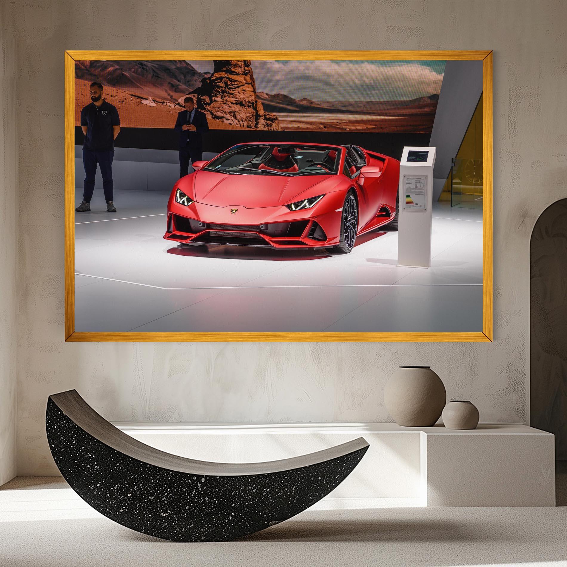 Картина на платно Red Lambo Front mockup 8