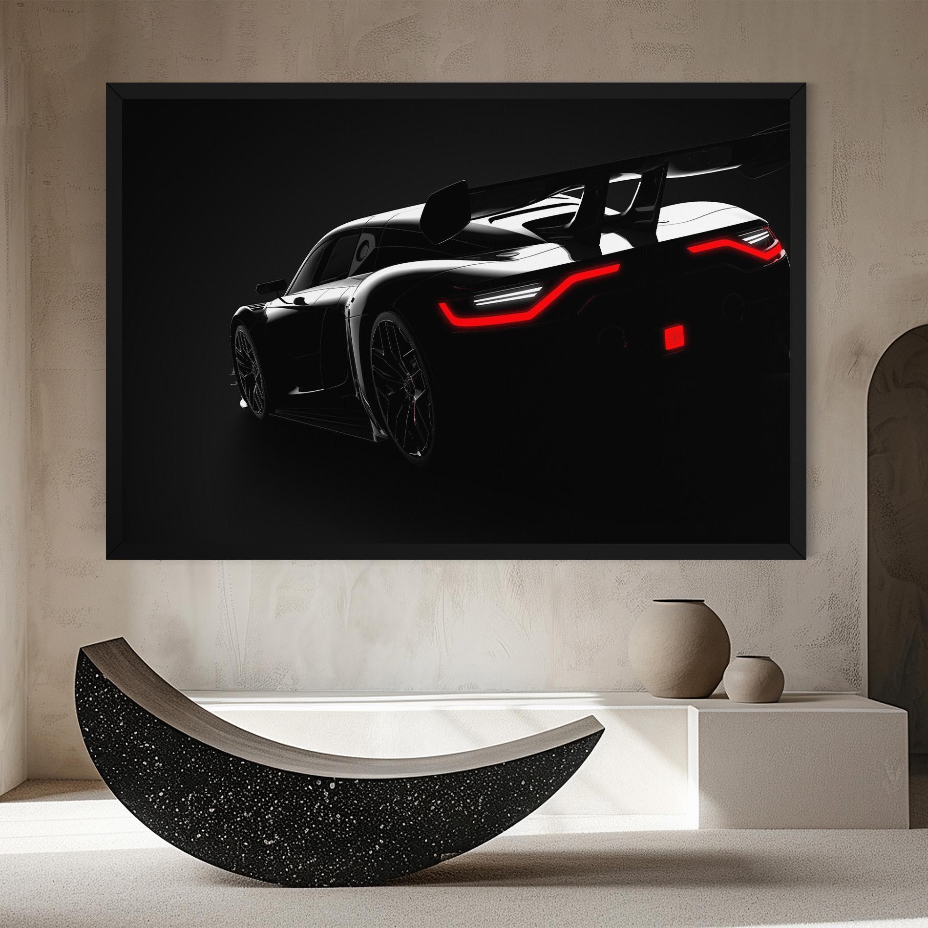 Картина на платно Black Hypercar Car mockup 8