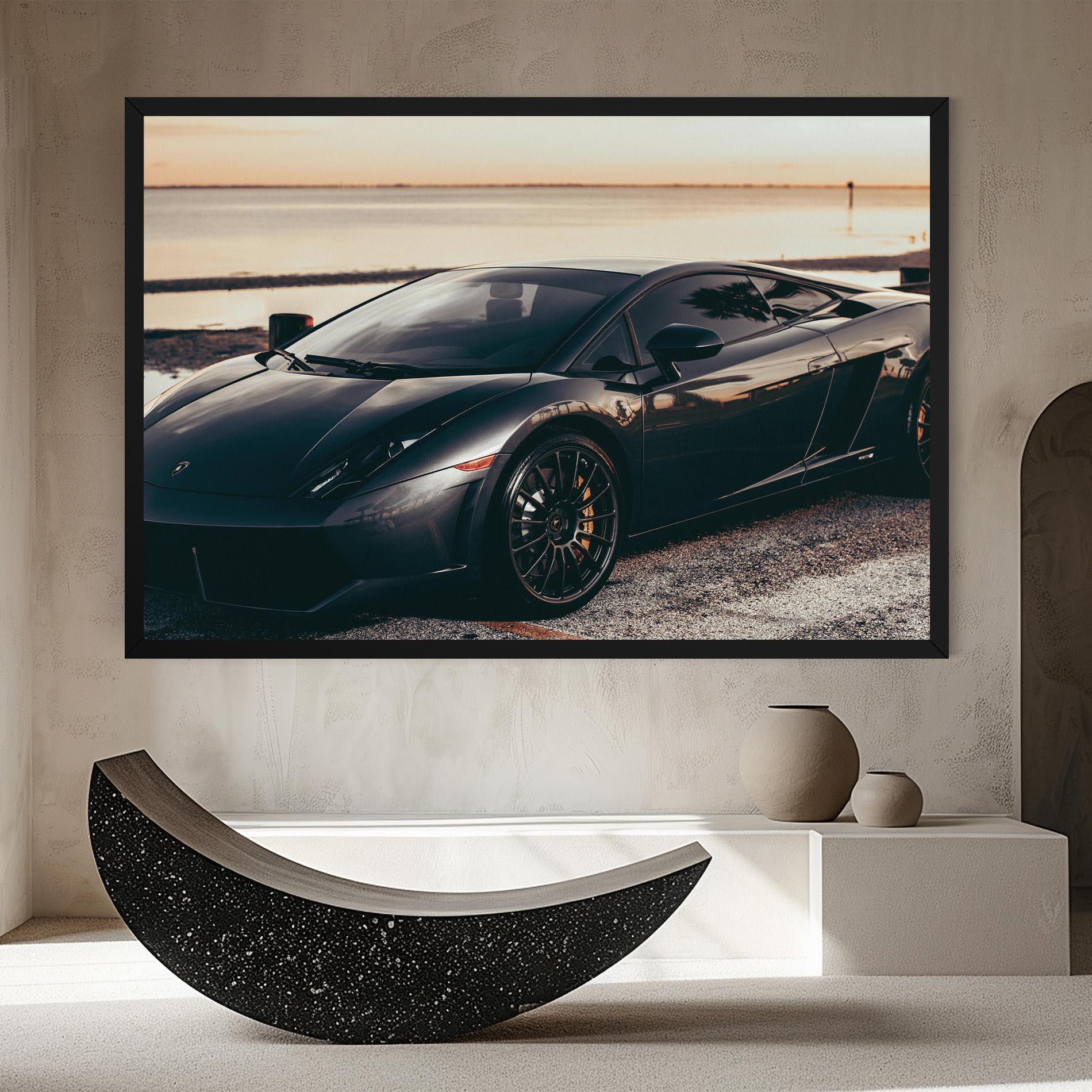 Картина на платно Black Lambo Sea mockup 8