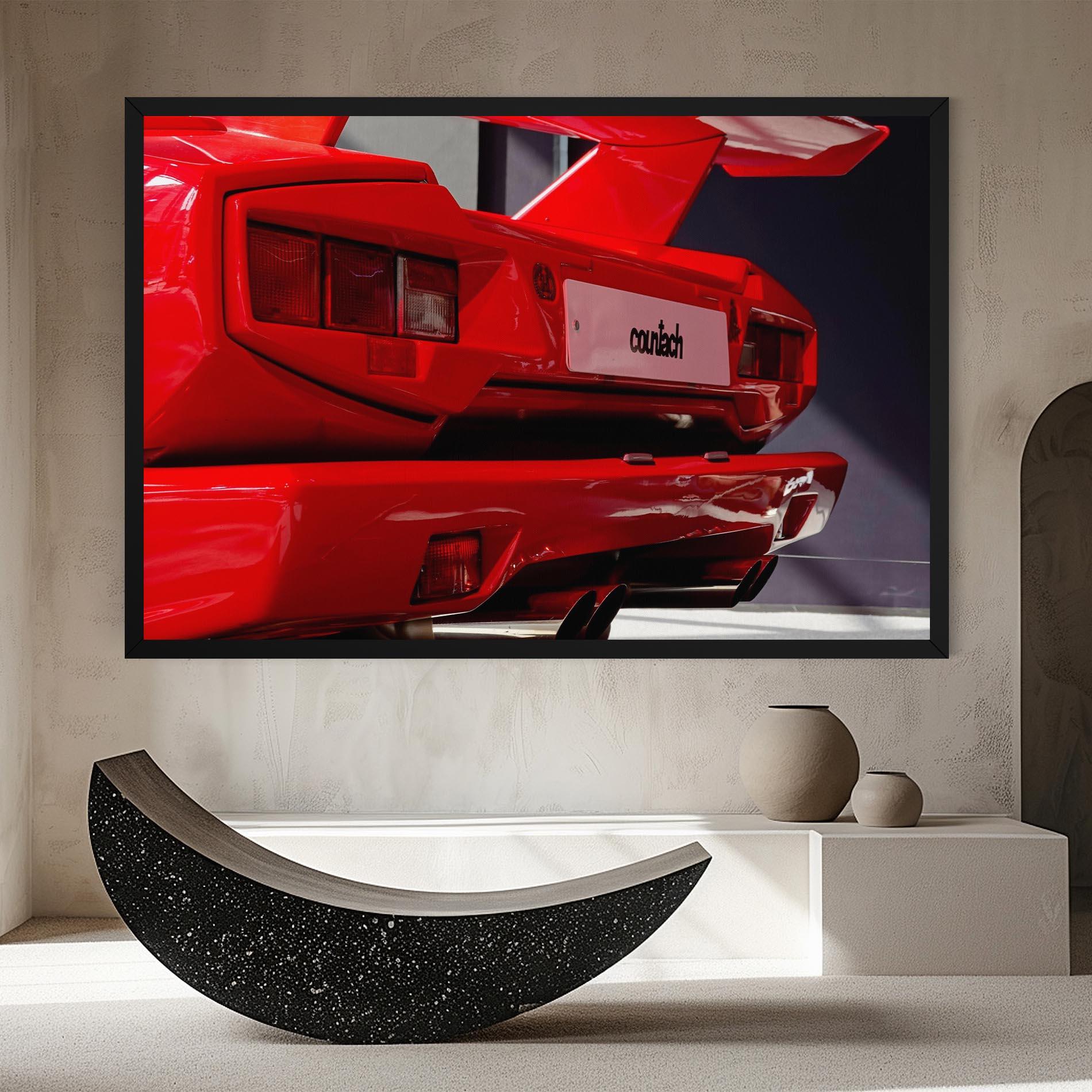 Картина на платно Red Rear Countach mockup 8