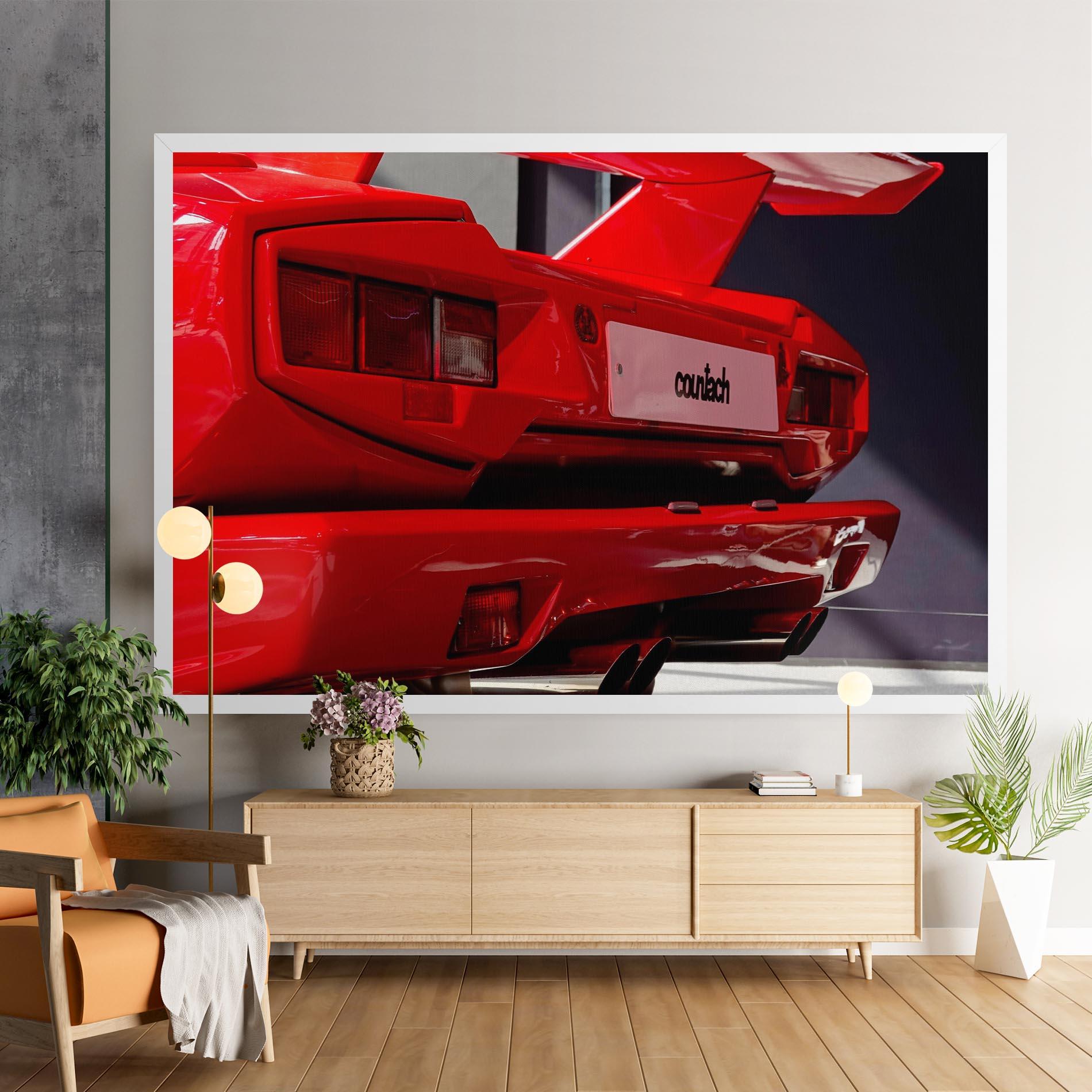Картина на платно Red Rear Countach mockup 9