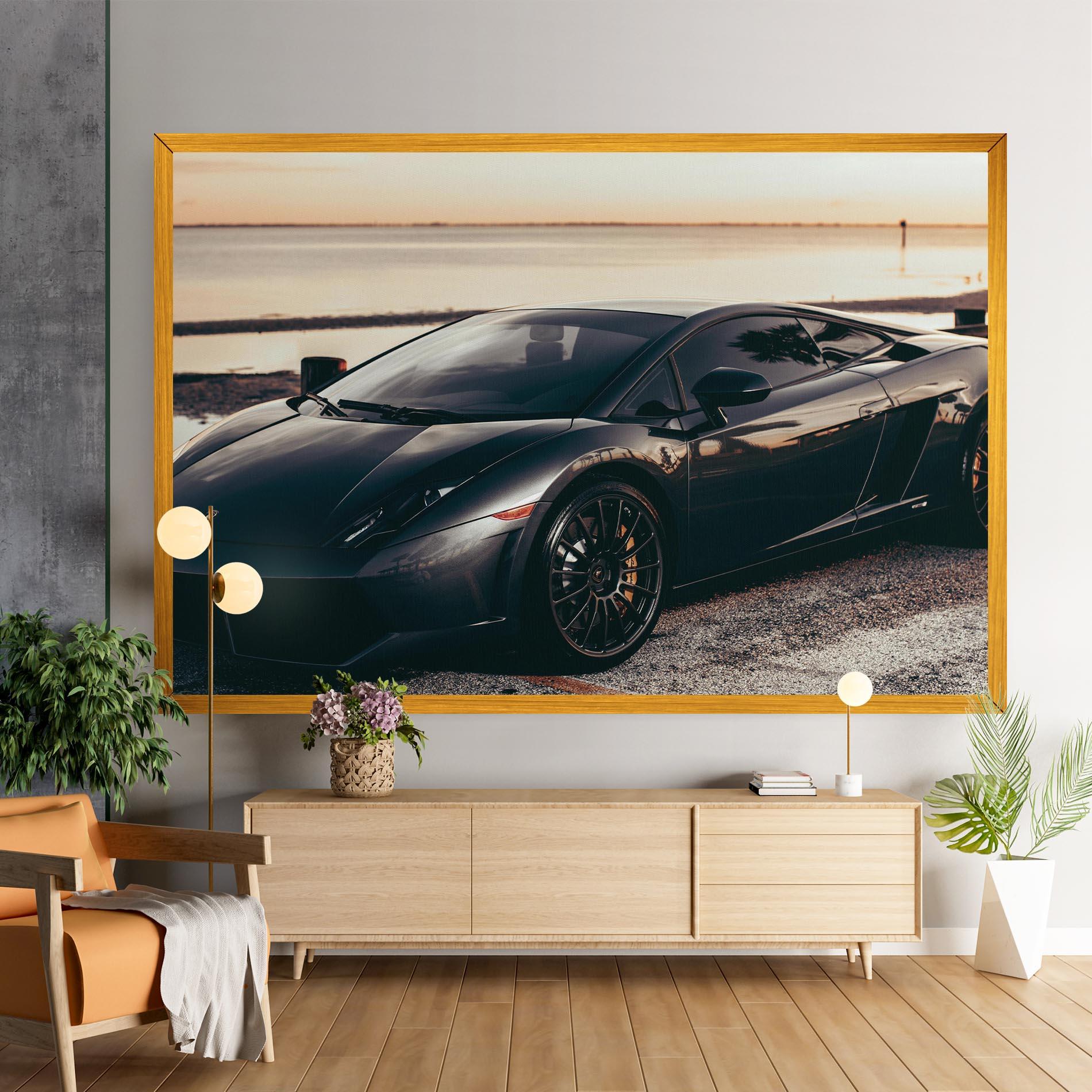 Картина на платно Black Lambo Sea mockup 9