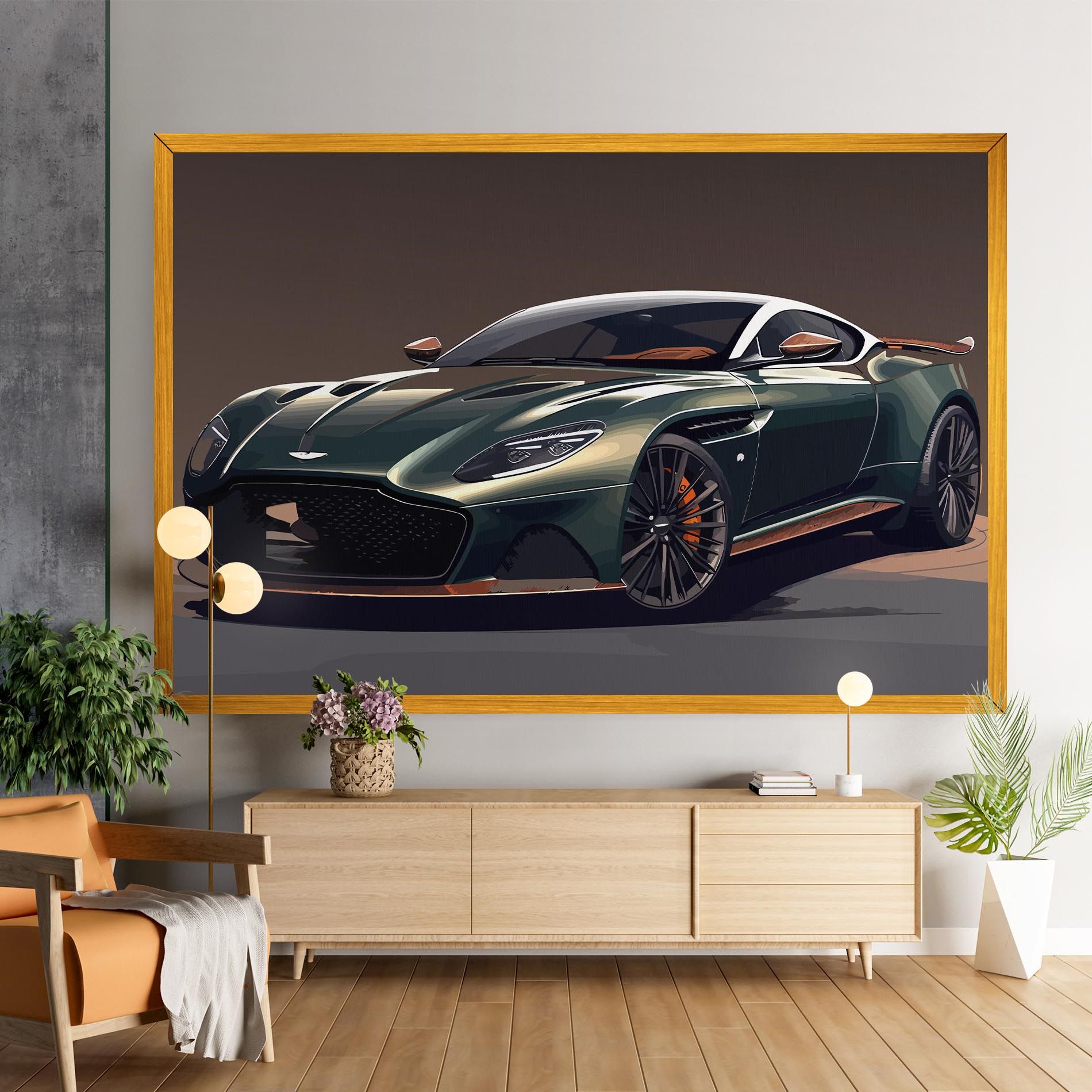 Dark Green Car mockup 9