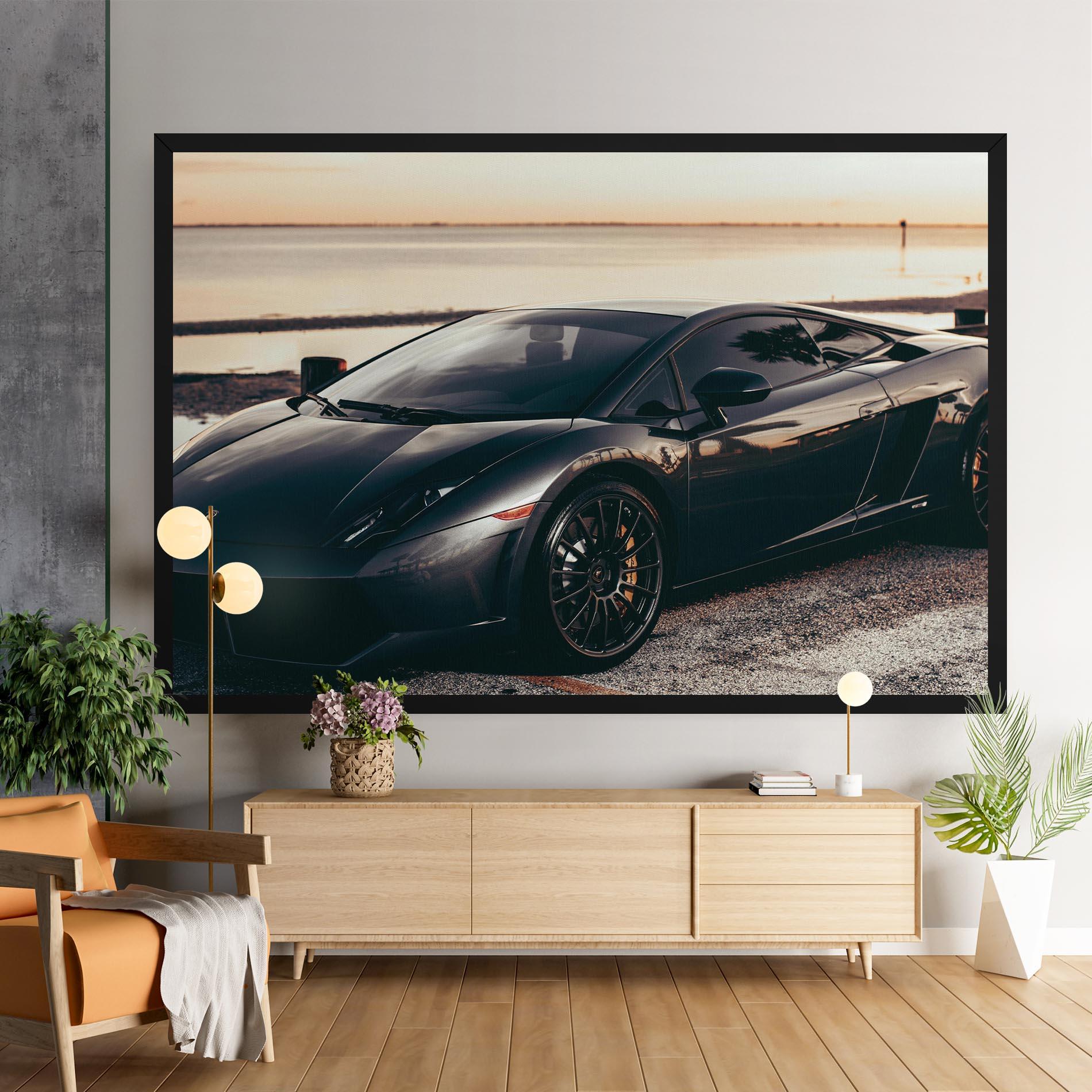 Картина на платно Black Lambo Sea mockup 9