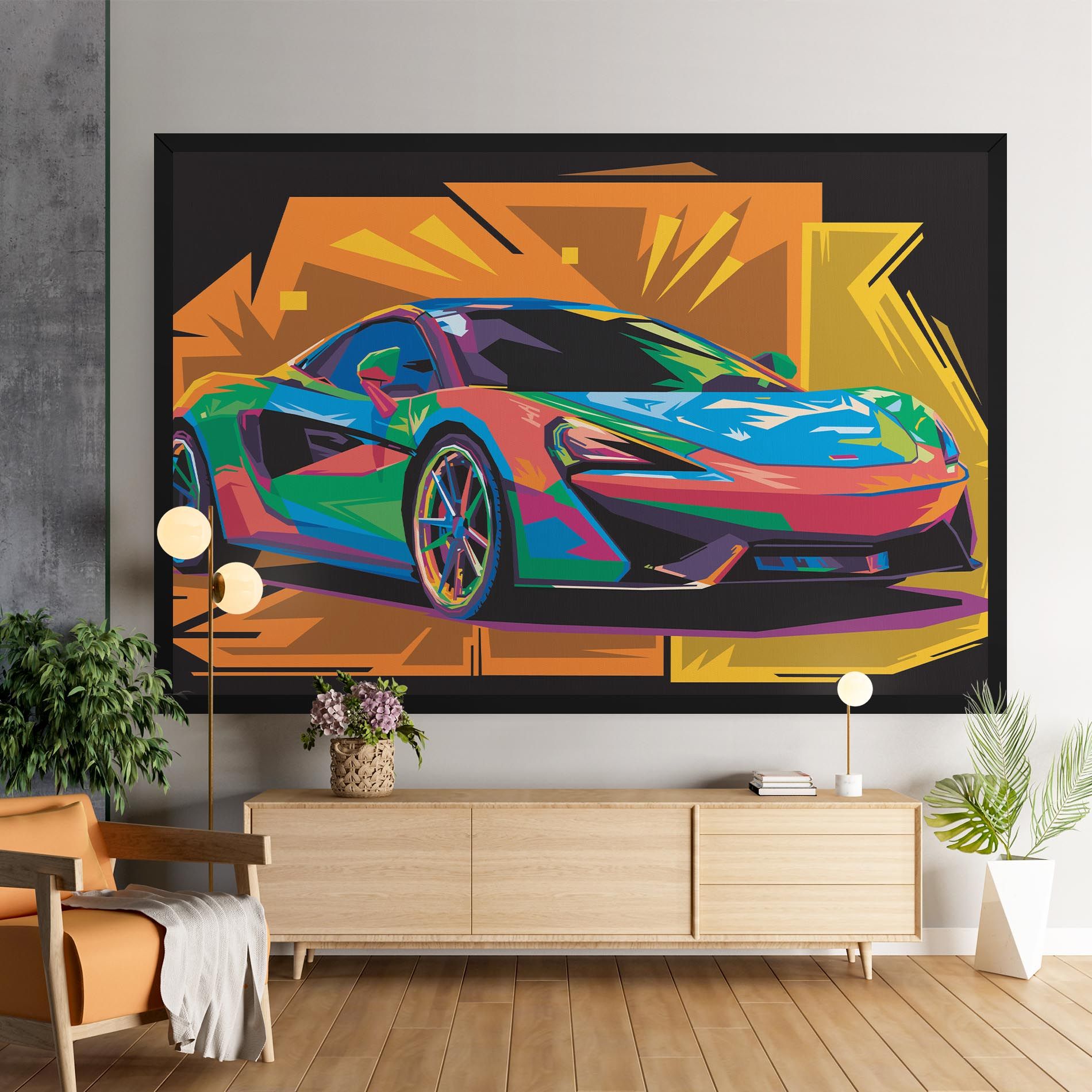 Colorful Sport Car mockup 9