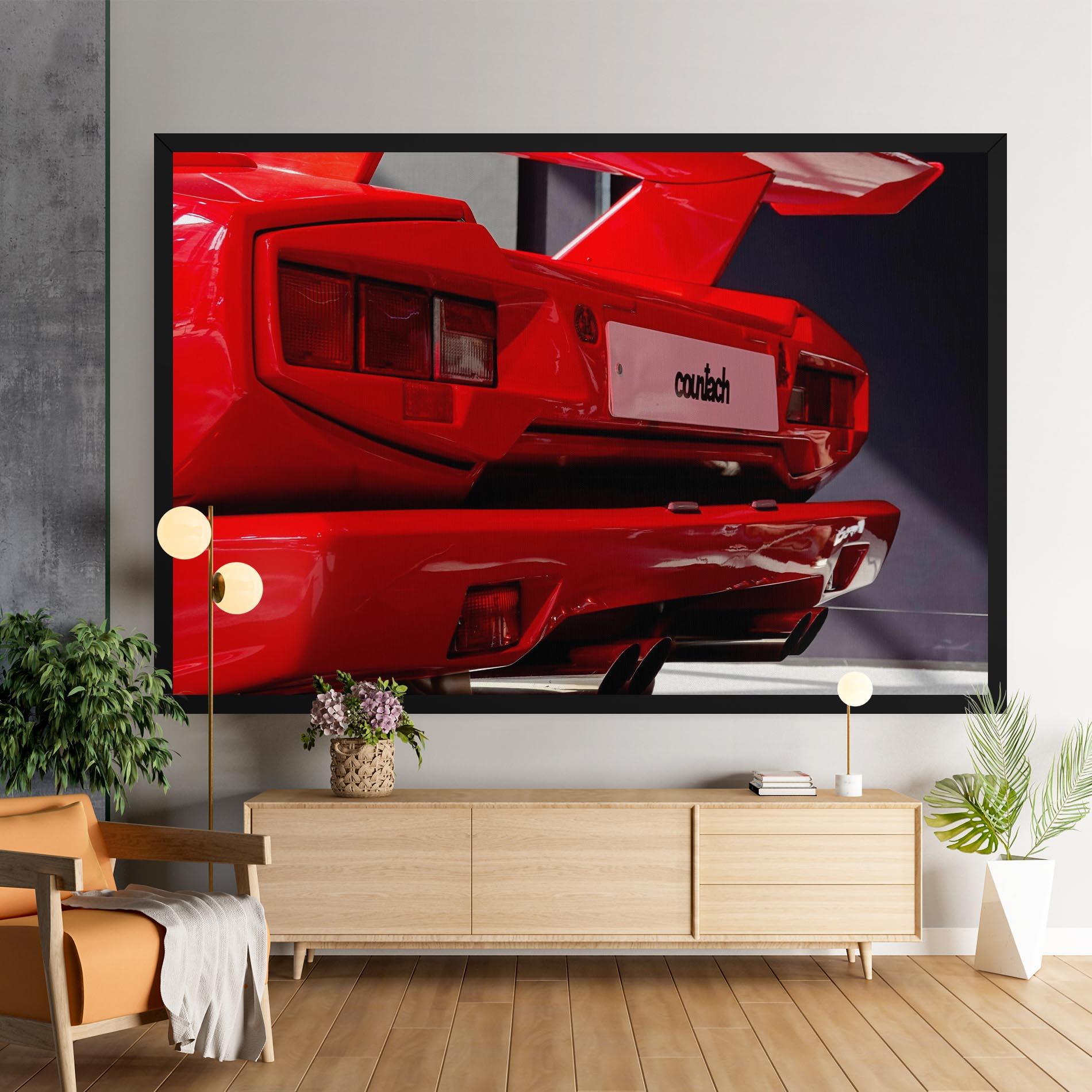 Картина на платно Red Rear Countach mockup 9