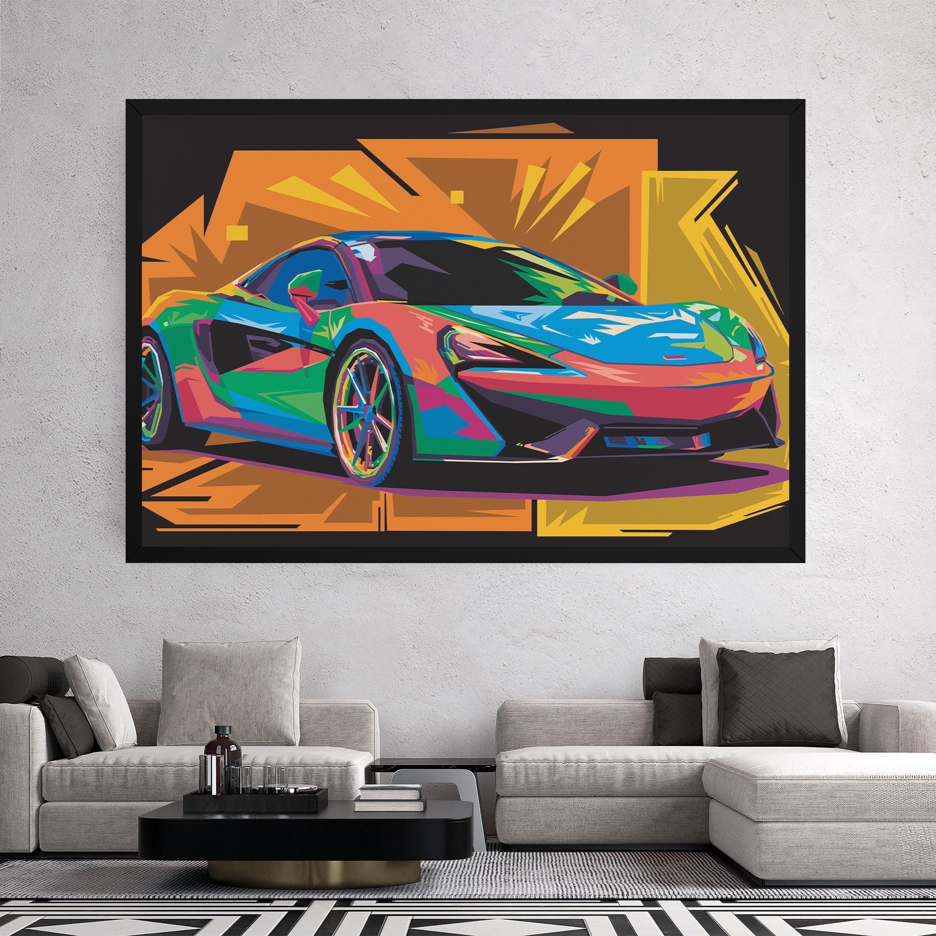Colorful Sport Car mockup 2