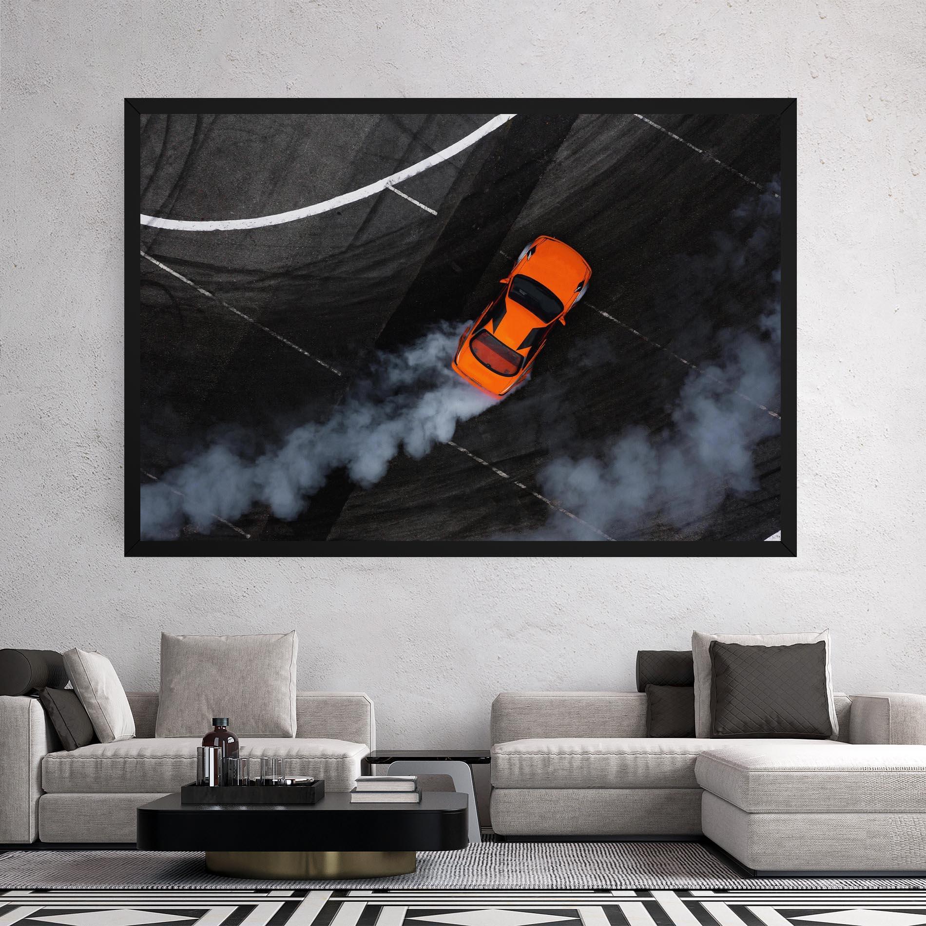 Картина на платно Orange Proche Drifting mockup 2