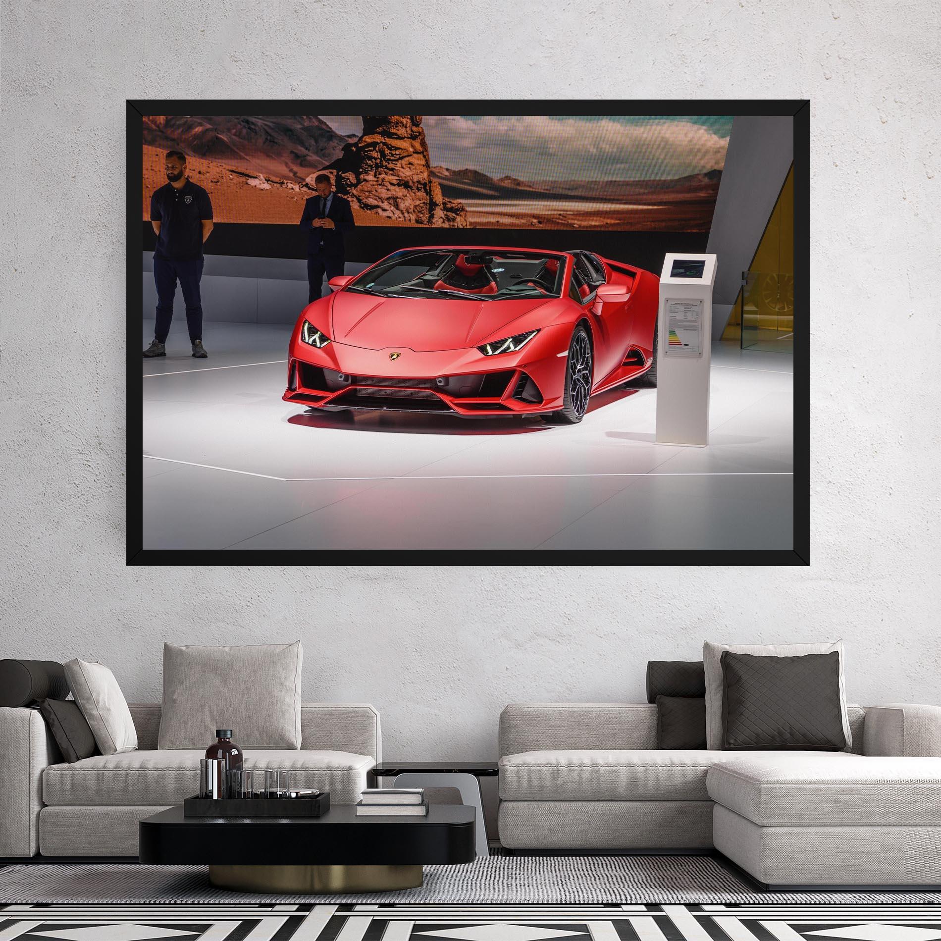 Картина на платно Red Lambo Front mockup 2