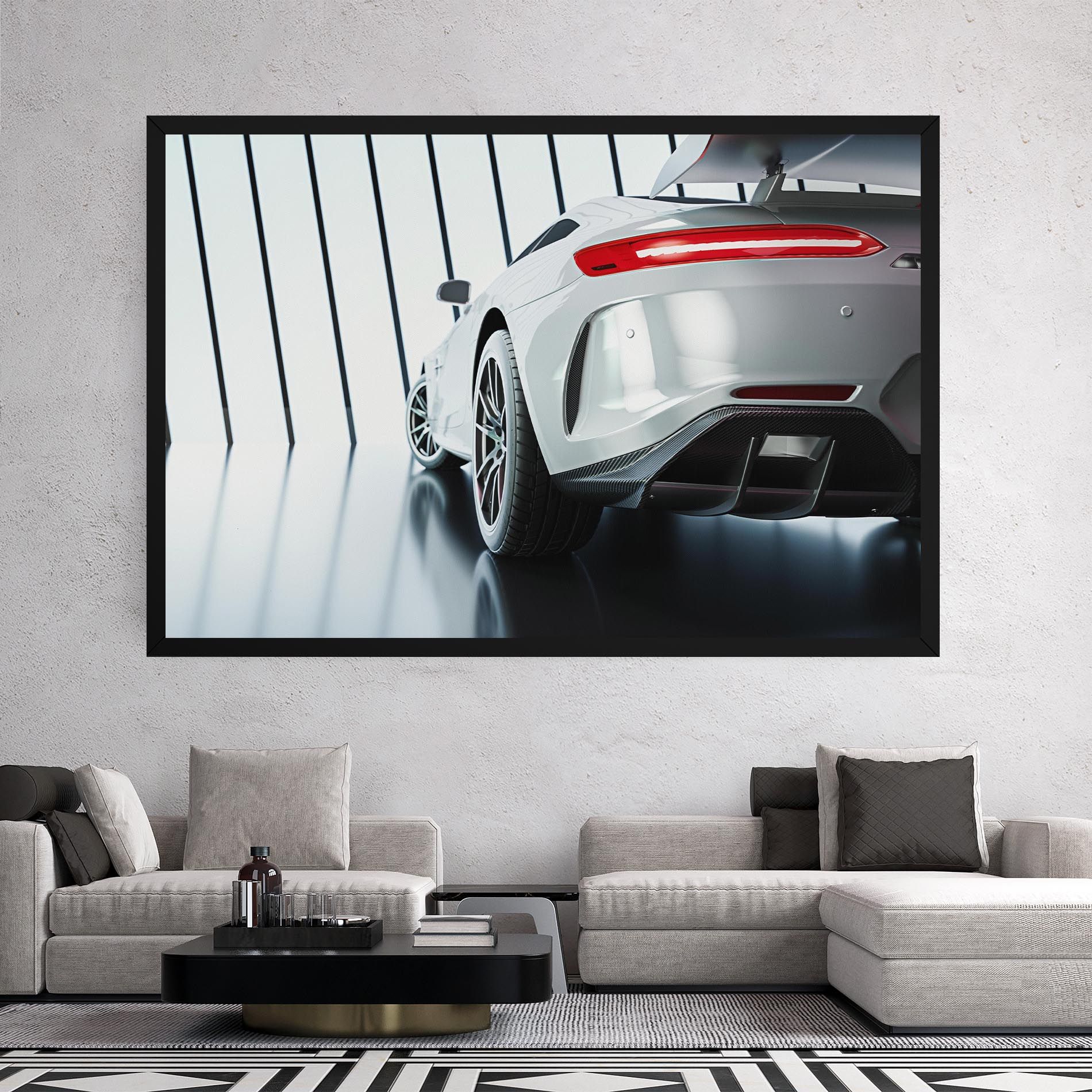 White Mercedes Amg mockup 2