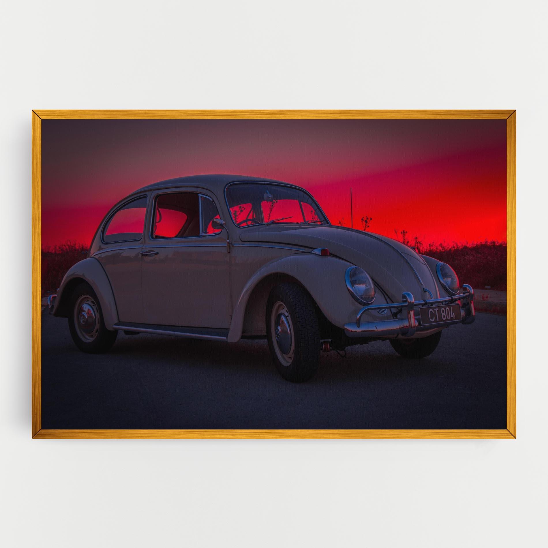 Картина на платно Old Car Sunset mockup 0