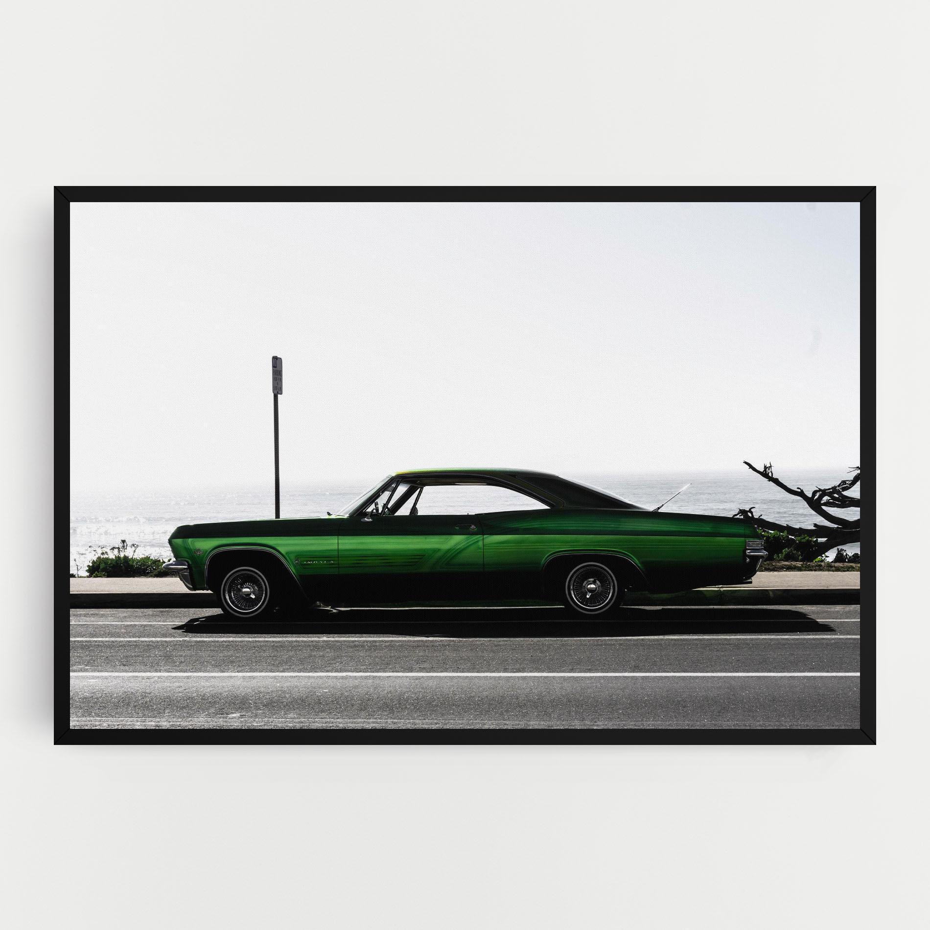 Картина на платно Nice Green Car mockup 0