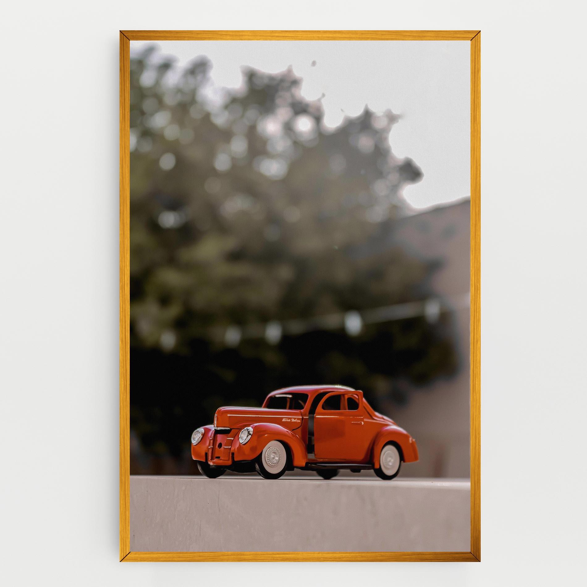 Картина на платно Orange Toy Car mockup 0