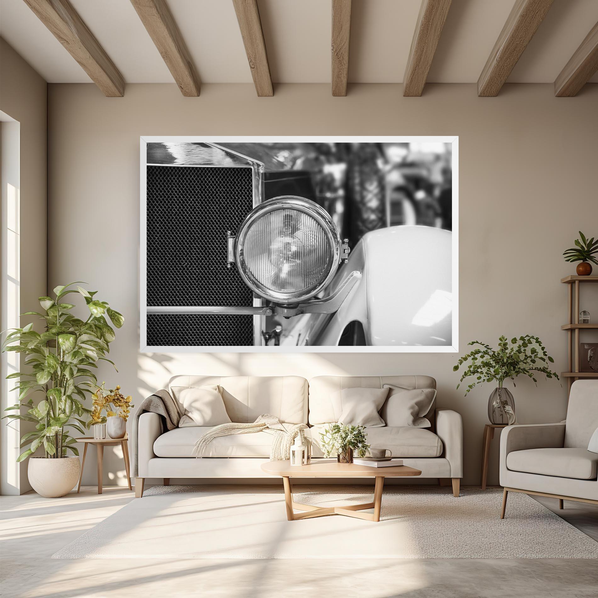 Картина на платно Closeup Grey Car mockup 6