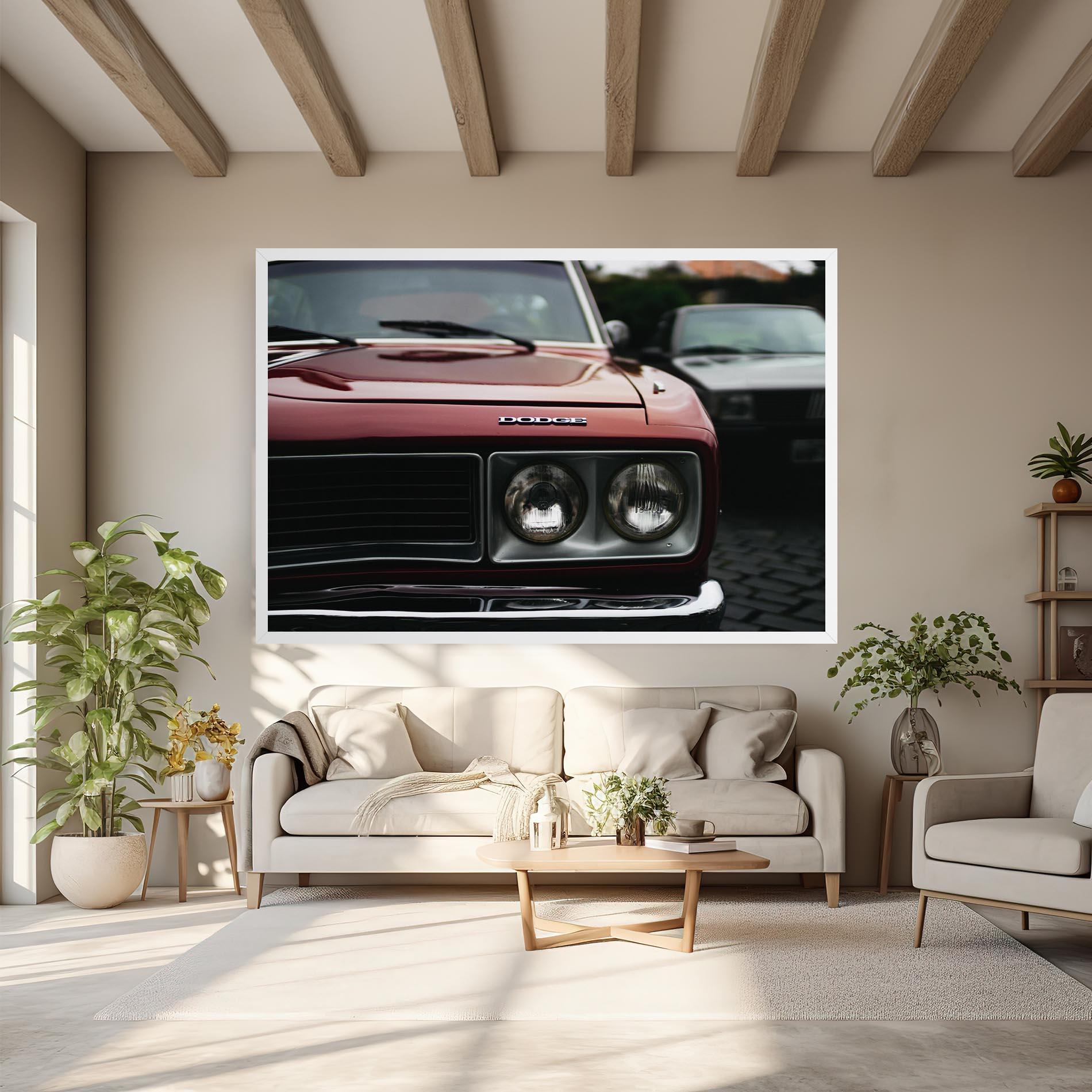 Картина на платно Dark Vintage Red mockup 6