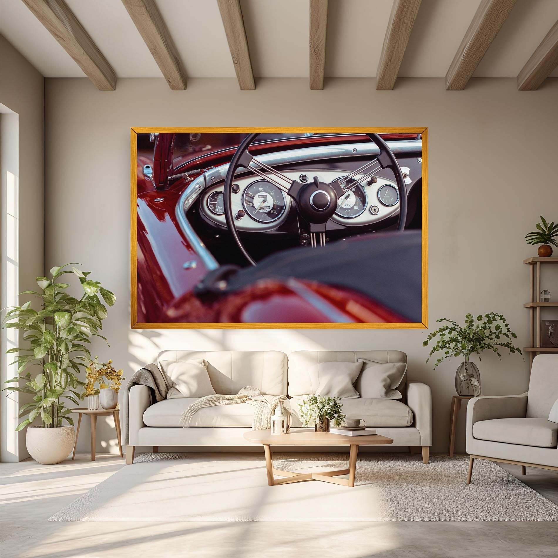 Classic Red Car mockup 6