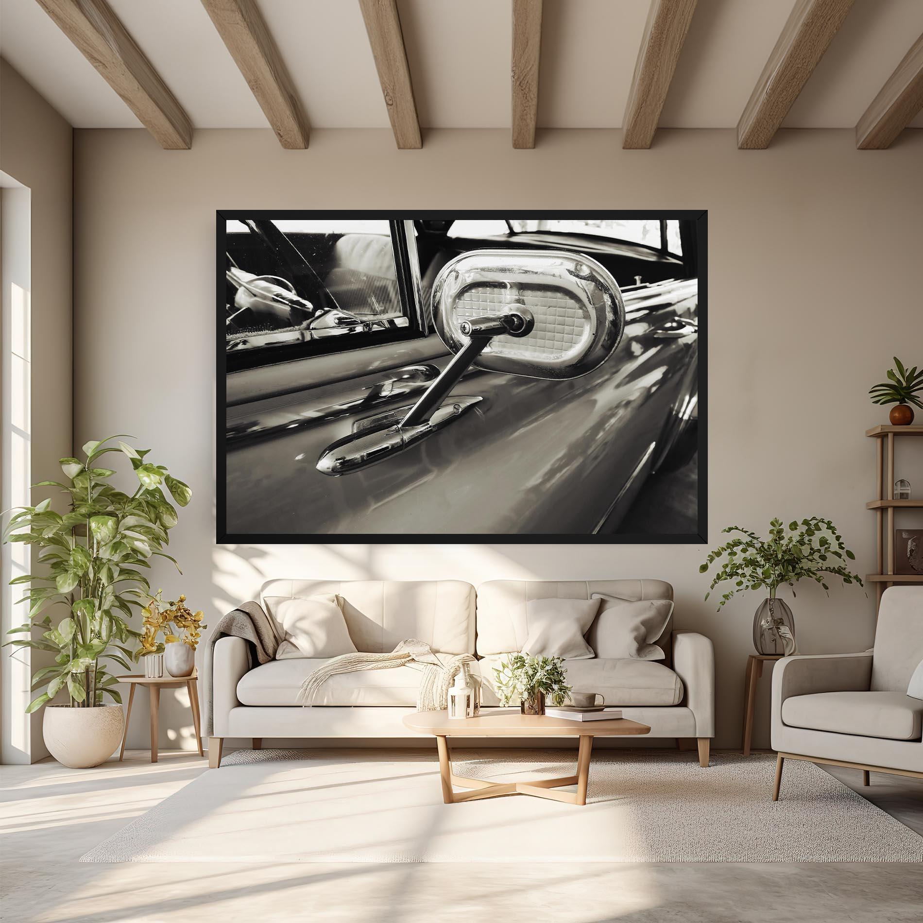 Картина на платно Close Up Grey Car mockup 6