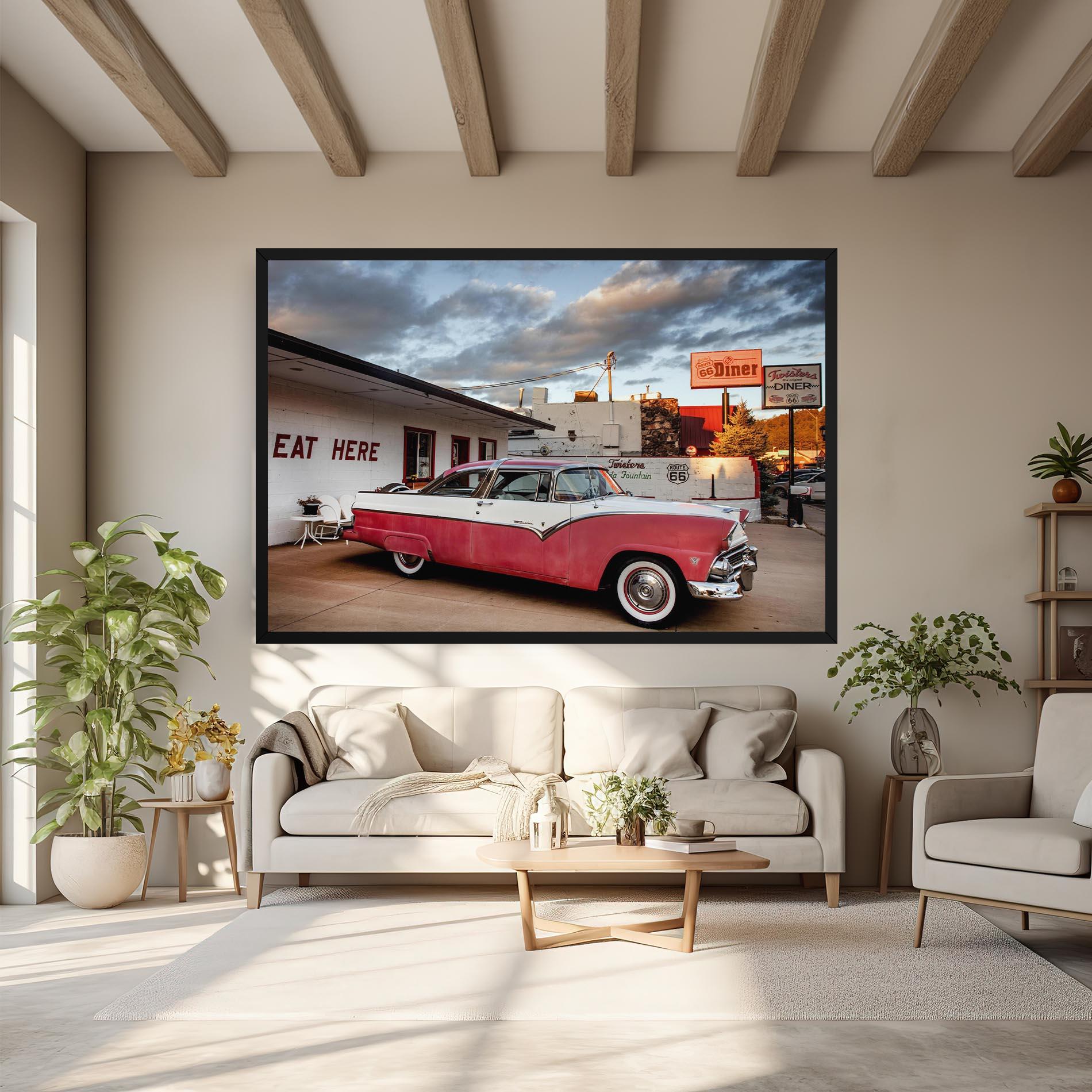 Картина на платно Cloud Old Car mockup 6