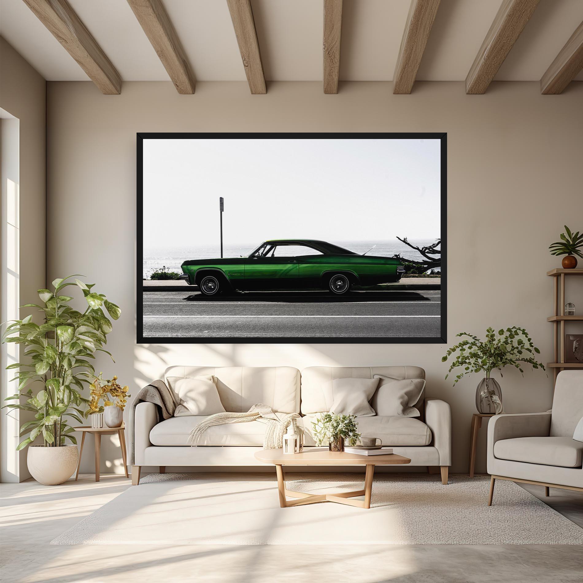 Картина на платно Nice Green Car mockup 6