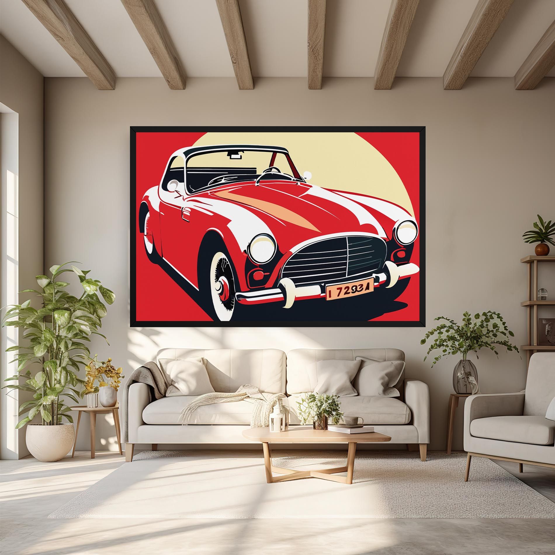 Red Vintage Car mockup 6