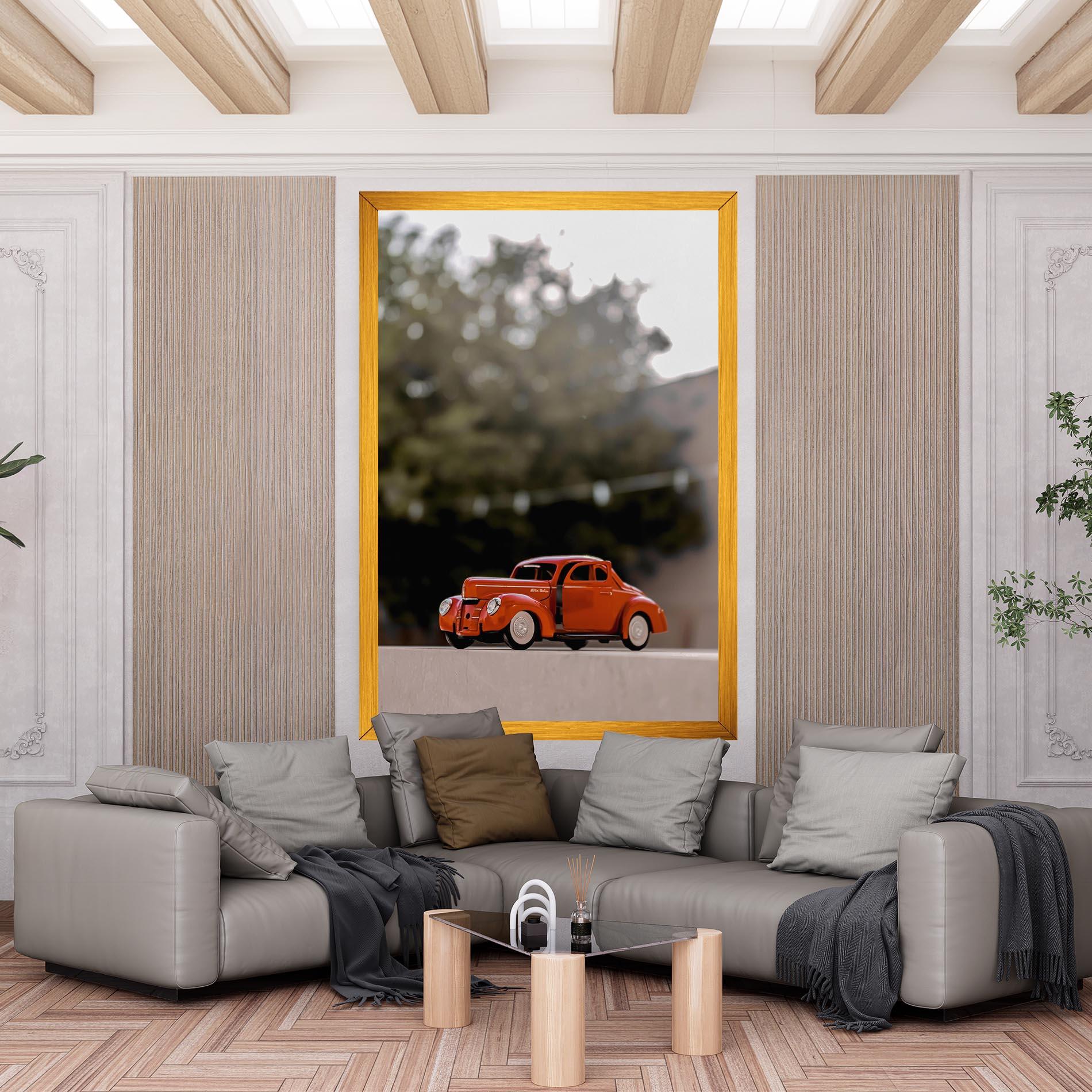 Картина на платно Orange Toy Car mockup 6