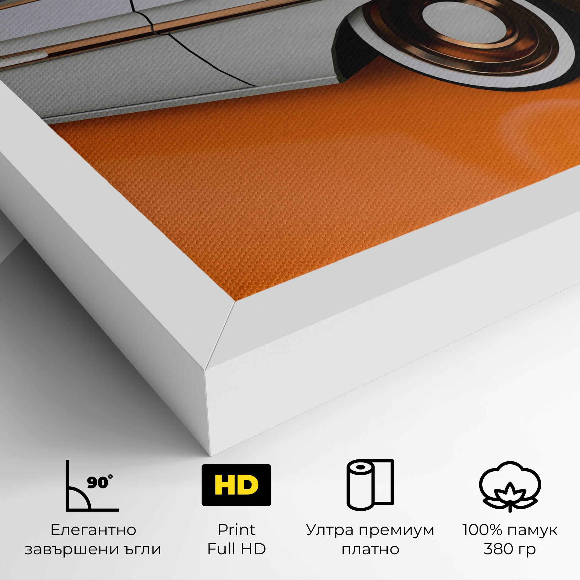 Картина на платно Old American Car mockup 4