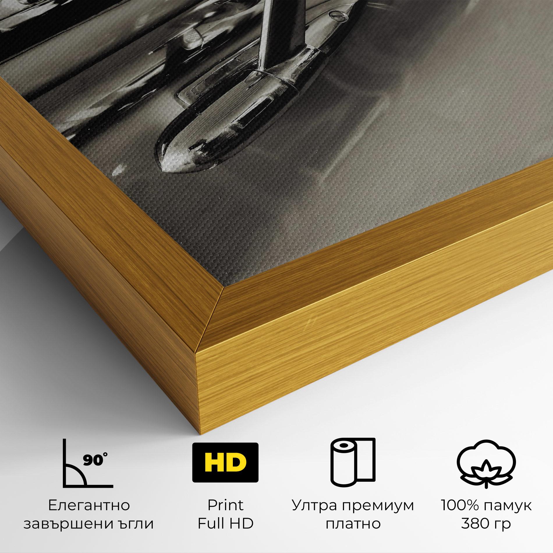 Картина на платно Close Up Grey Car mockup 4