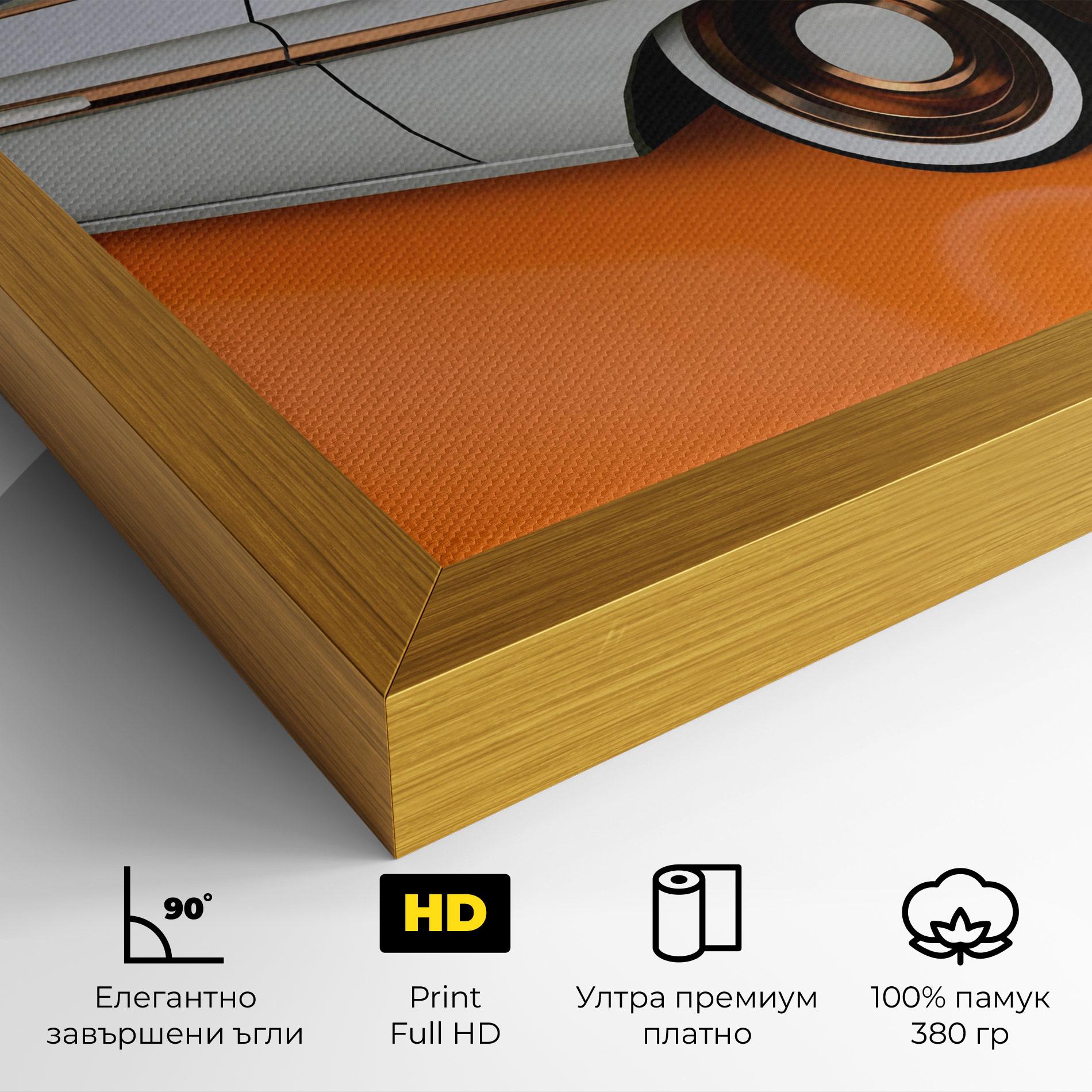 Картина на платно Old American Car mockup 4