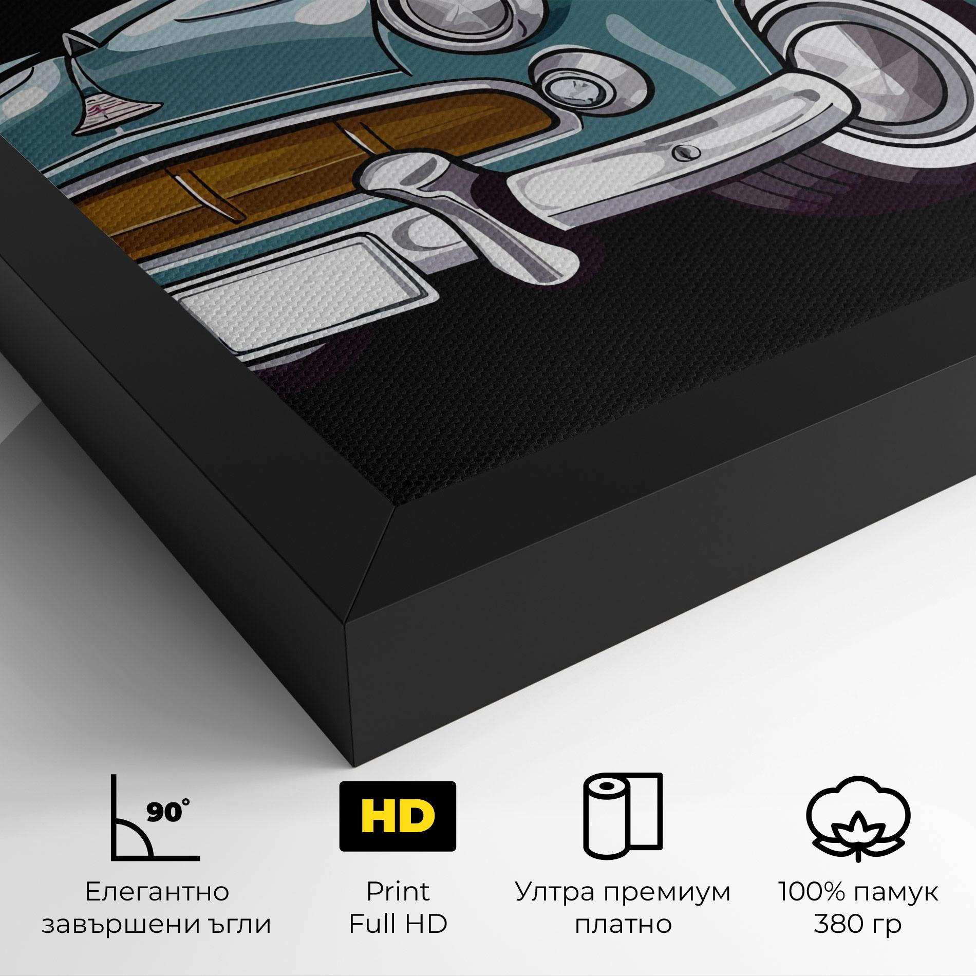 Картина на платно Ford Thunderbolt mockup 4