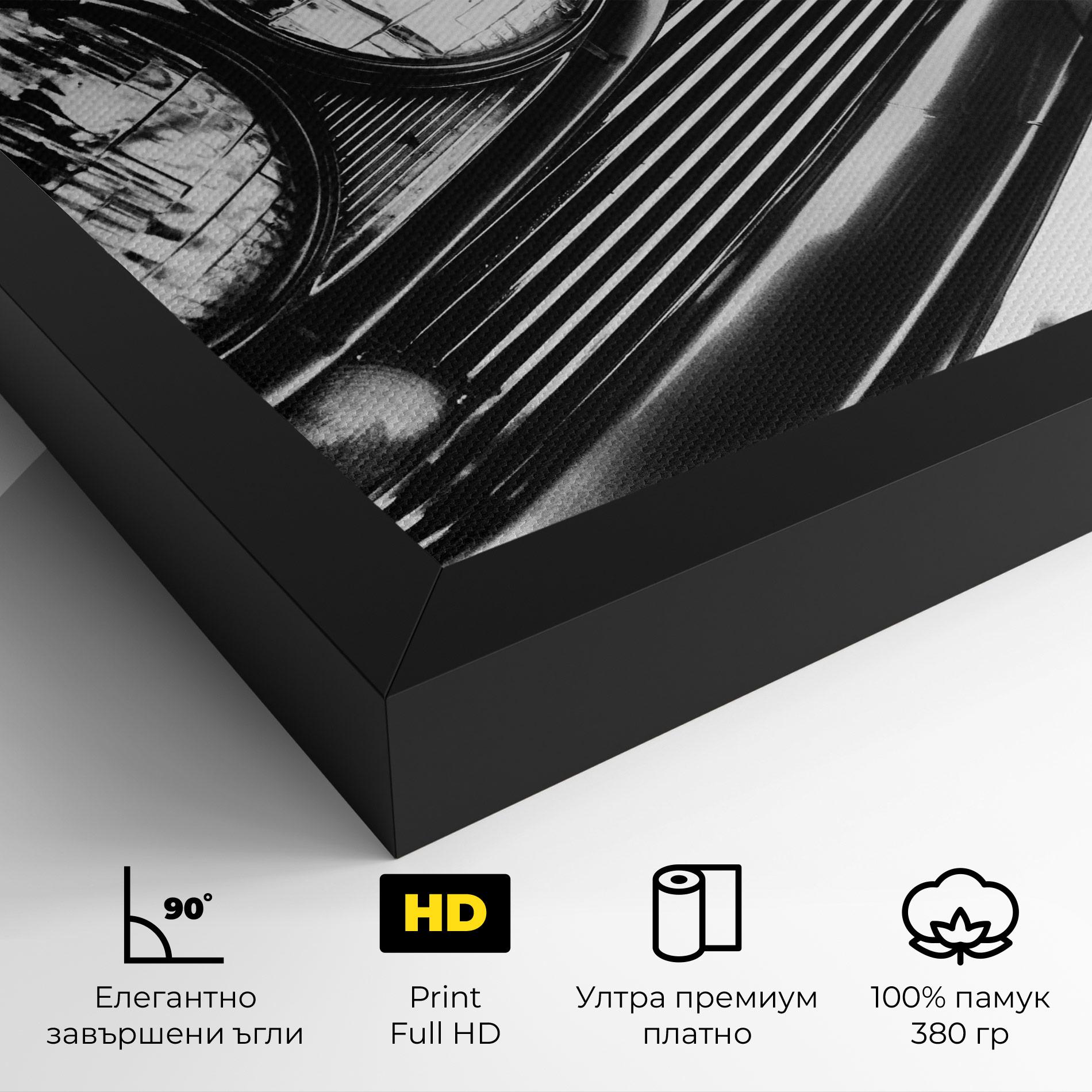 Картина на платно Old Closeup Car mockup 4