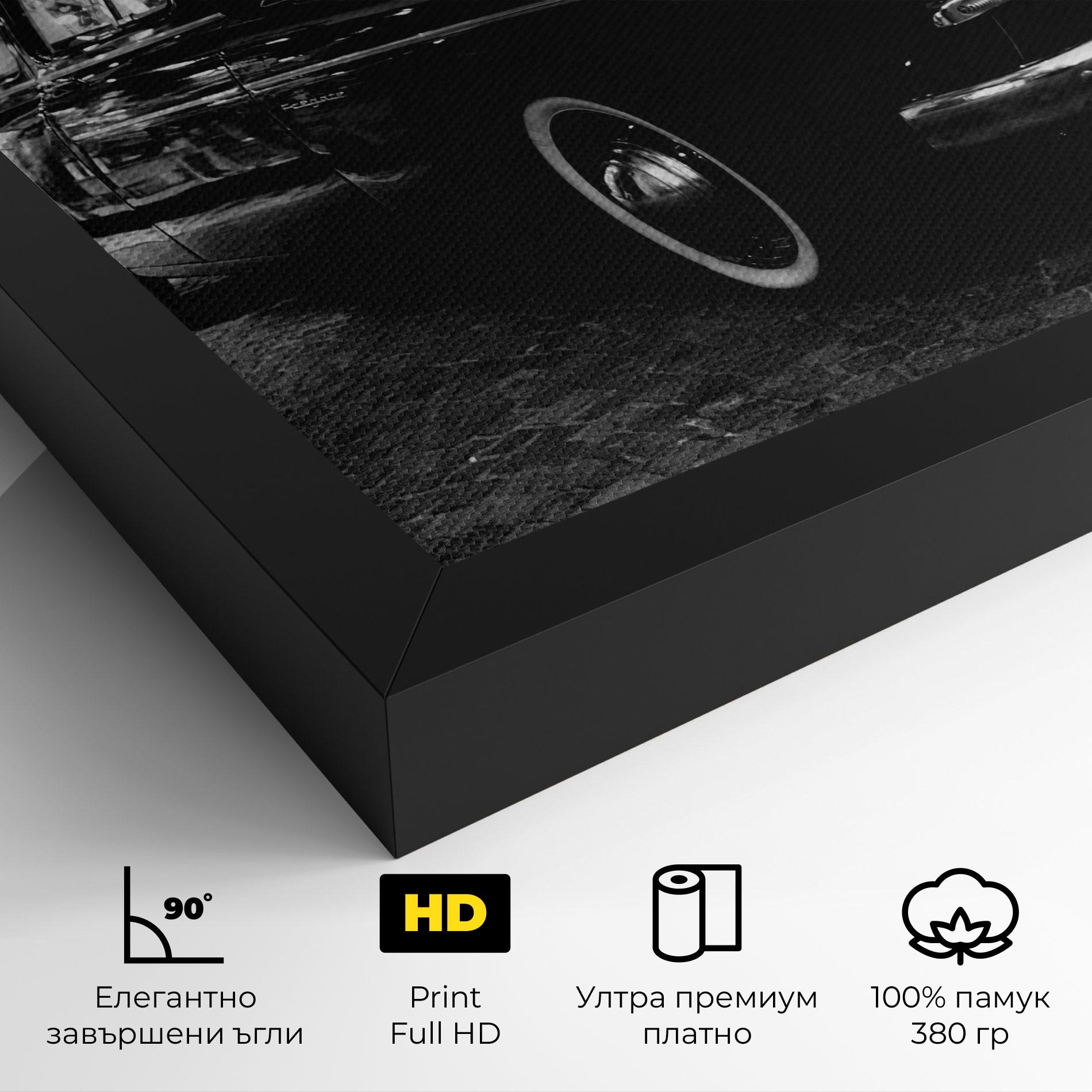 Картина на платно Pretty Black Car mockup 4