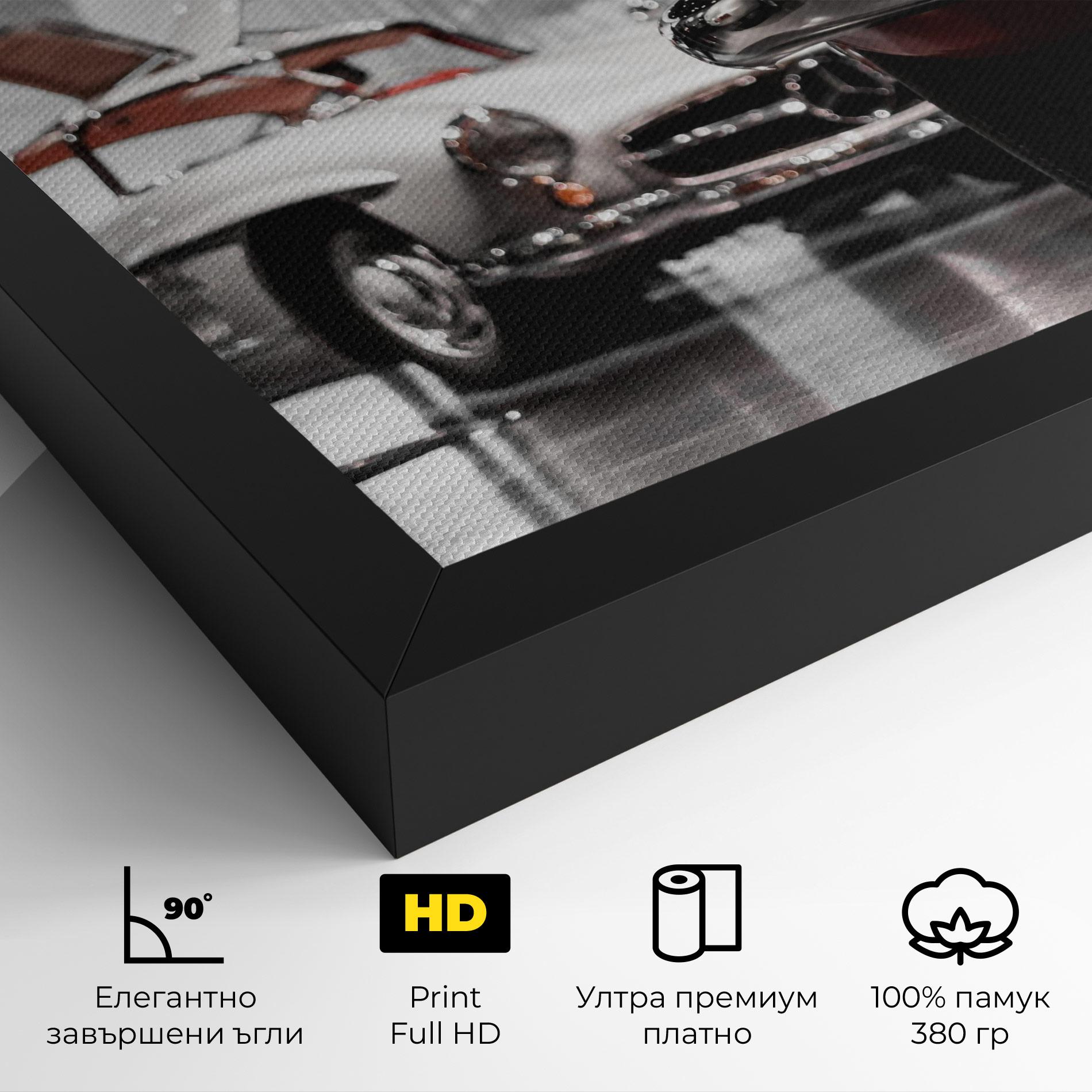 Картина на платно Vintage Red White mockup 4